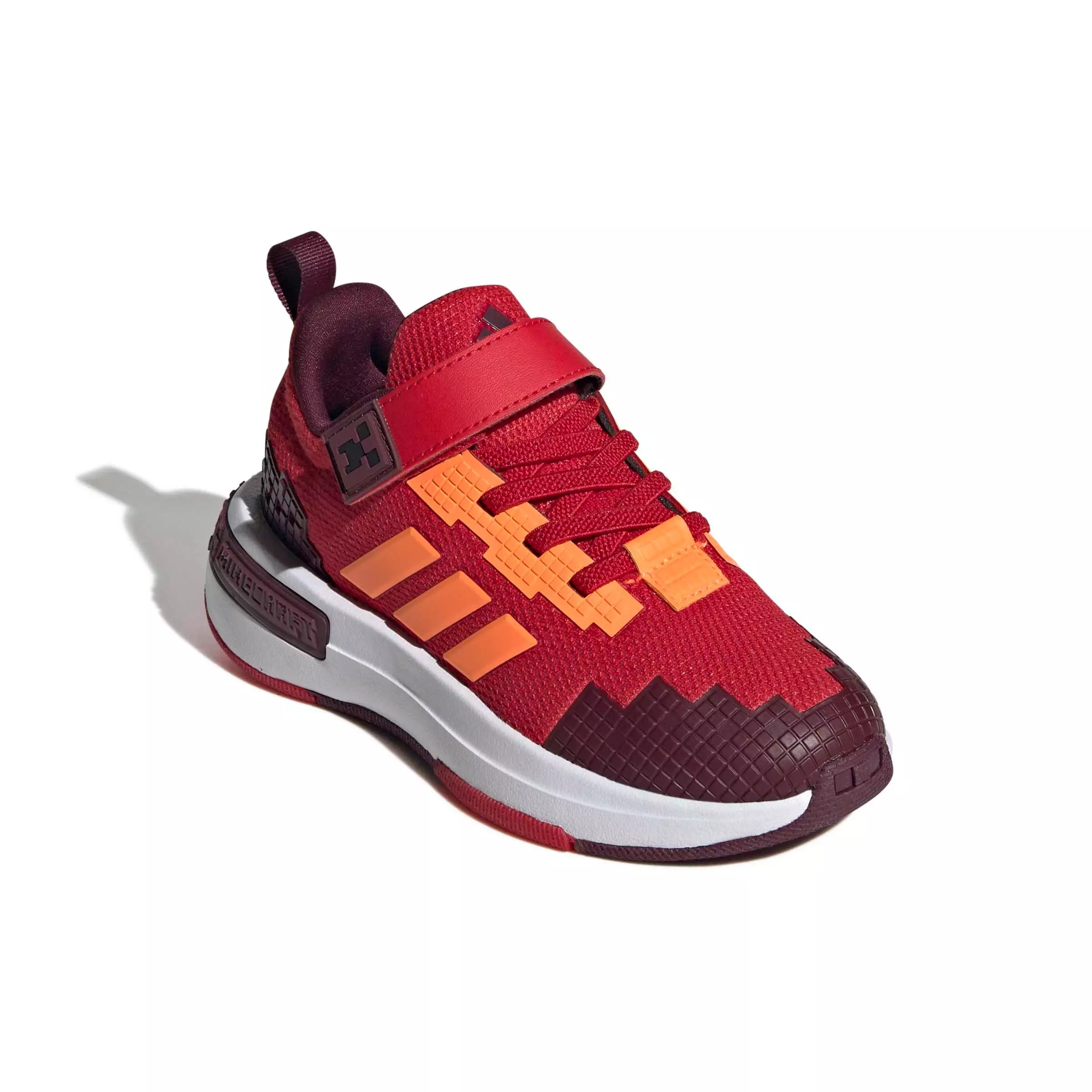 adidas Minecraft Pro "Better Scarlet/Lucid Orange/Maroon" Preschool Boys' Shoe - SCARLET/ORANGE/MAROON