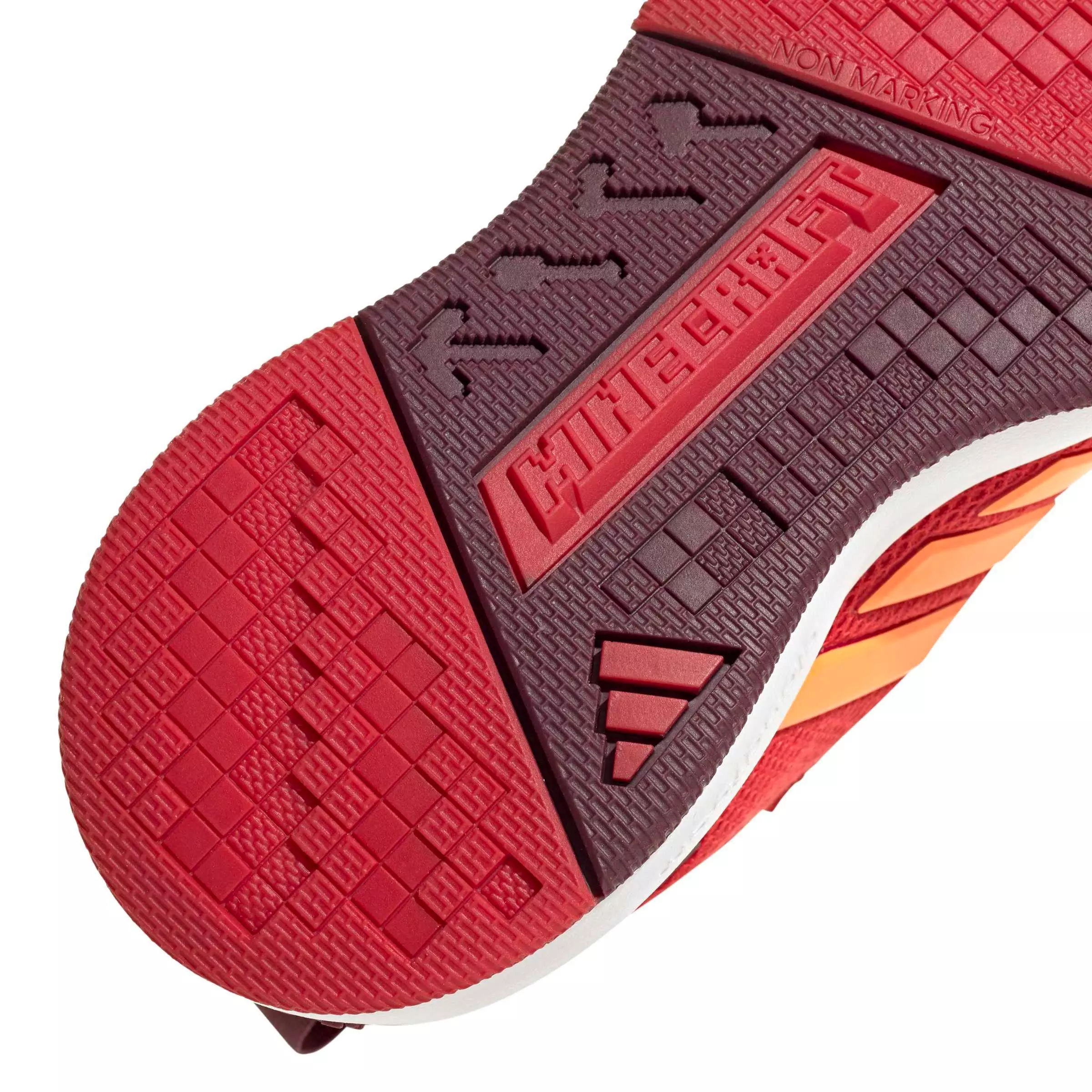 adidas Minecraft Pro "Better Scarlet/Lucid Orange/Maroon" Preschool Boys' Shoe - SCARLET/ORANGE/MAROON