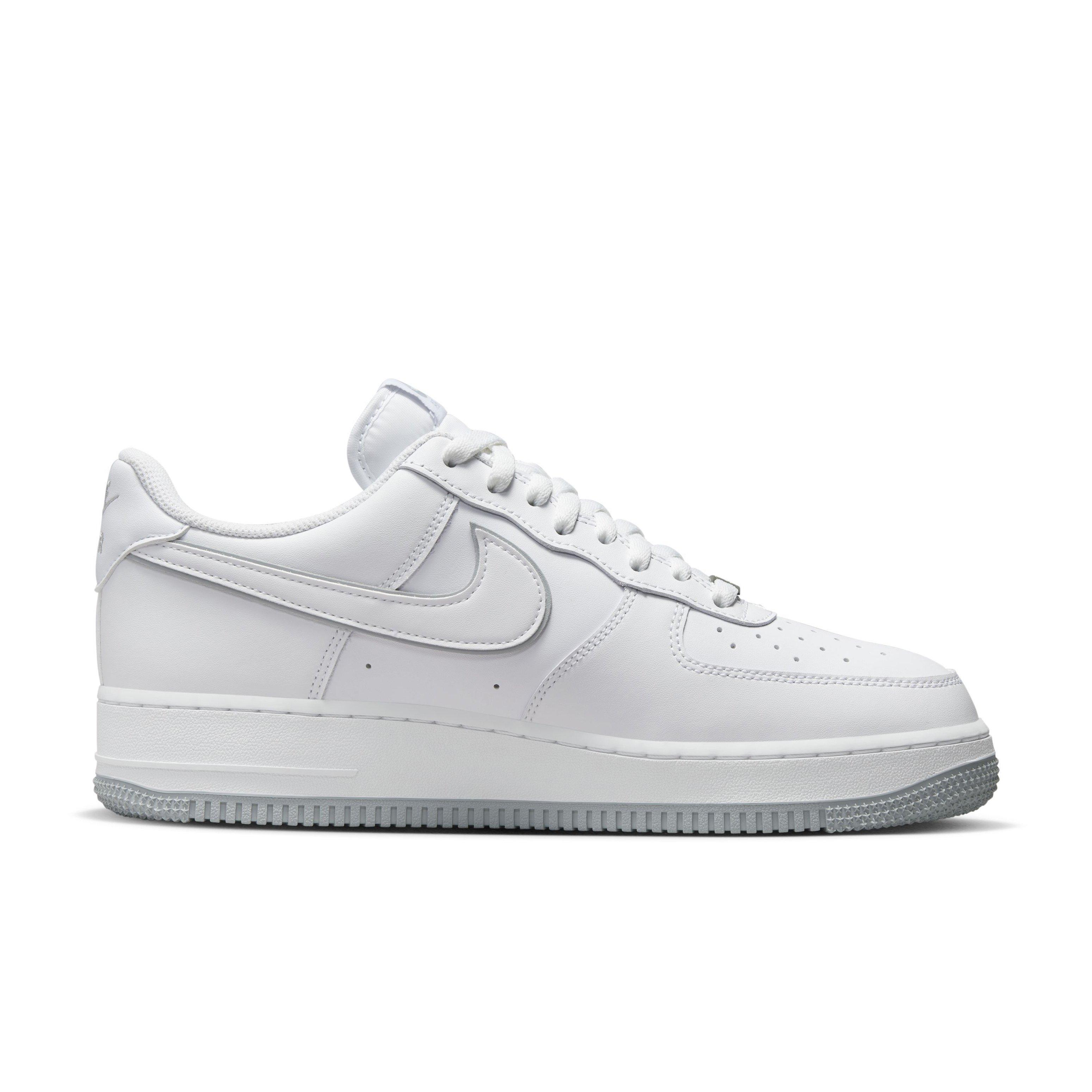 Wolf grey and white air store force ones