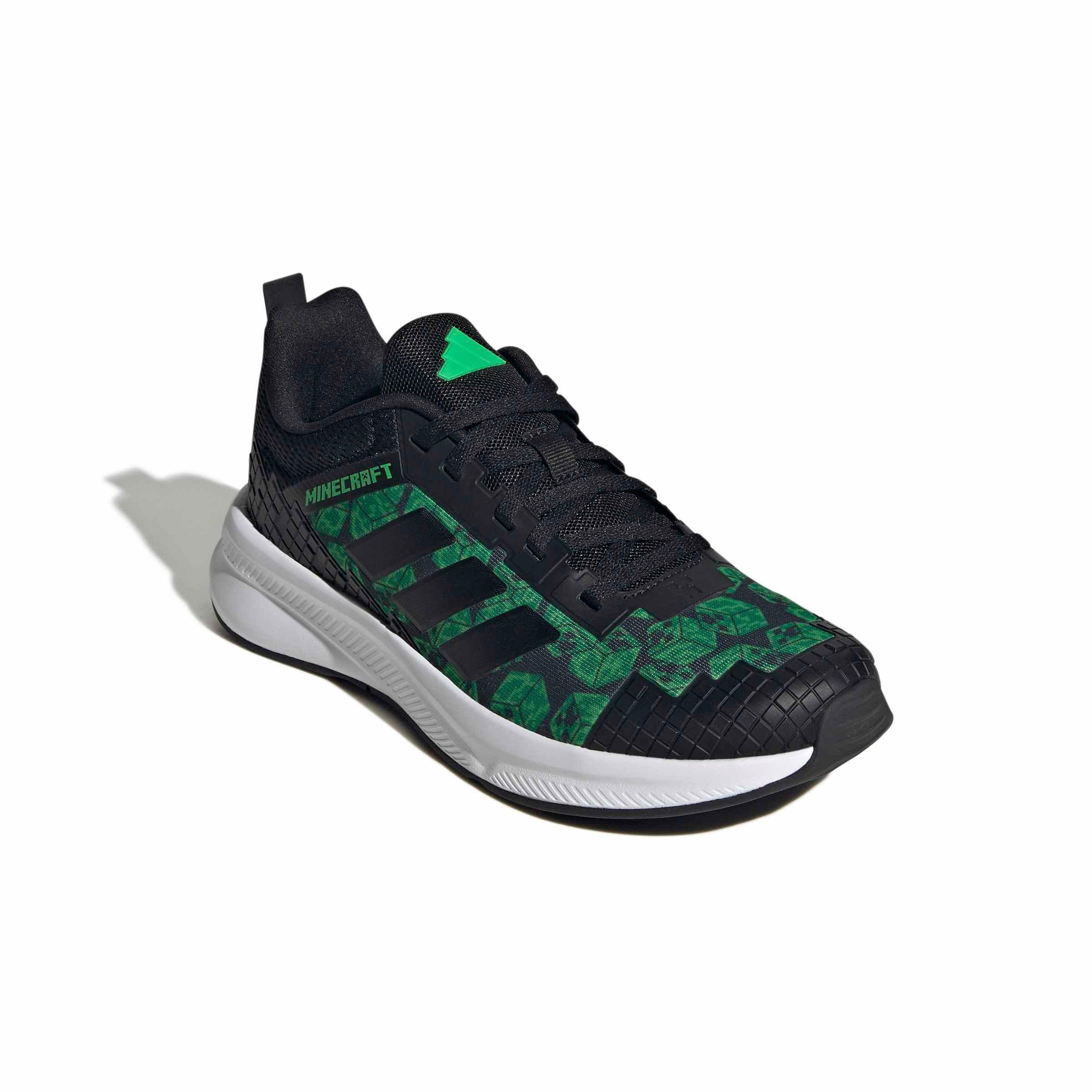 adidas Minecraft Fortarun 4.0 "Core Black/Core Black/Ftwr White" Grade School Boys' Shoe - BLACK/BLACK/WHITE Thumbnail View 3