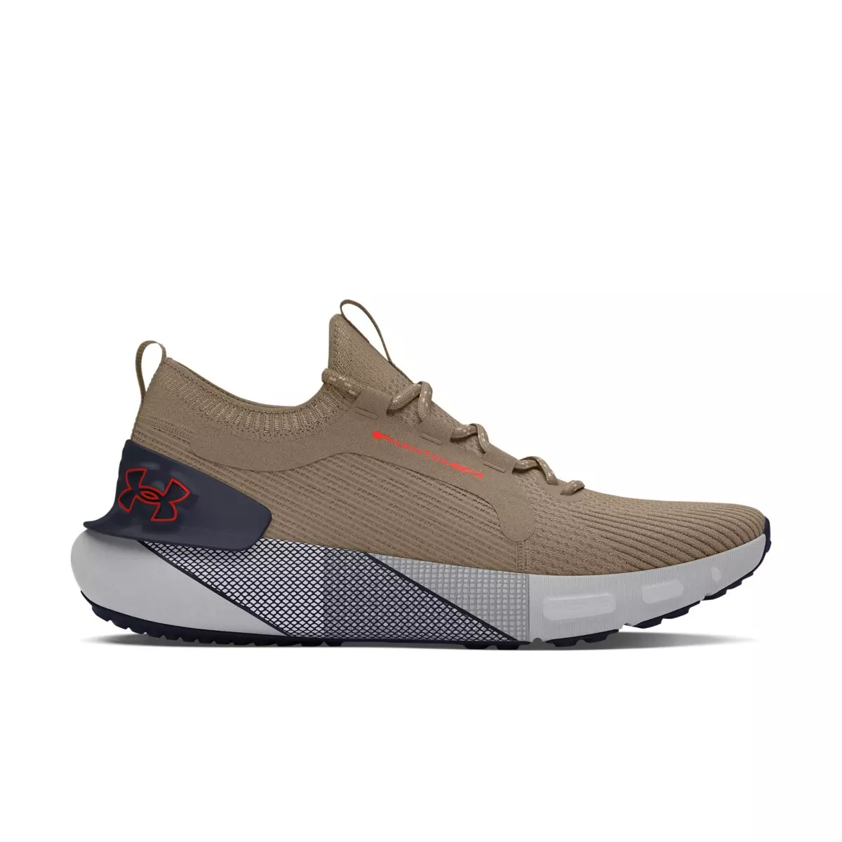 Under Armour HOVR Phantom 3 SE "Timberwolf Taupe/Midnight Navy/Phoenix Fire" Men's Running Shoe - TAUPE/NAVY/FIRE