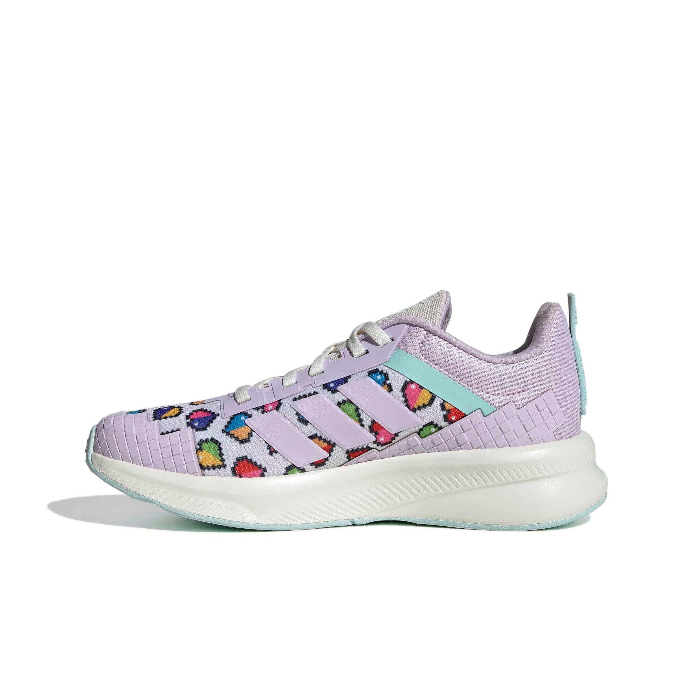 adidas Minecraft Fortarun 4.0 "Ice Lavender/Ice Lavender/Semi Flash Aqua" Grade School Girls' Shoe - LAVENDER/LAVENDER/AQUA Thumbnail View 2