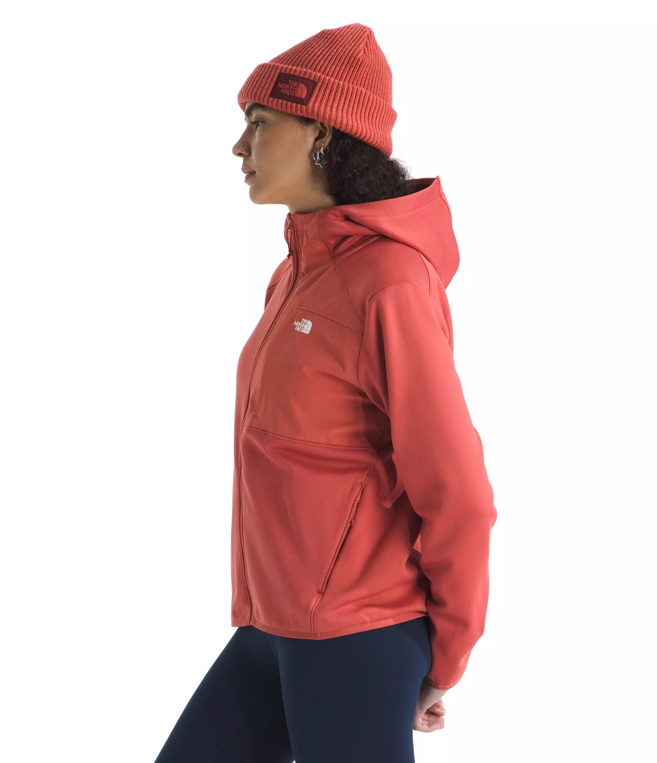 The North Face Women's Performance Fleece Full-Zip Jacket -Orange - ORANGE