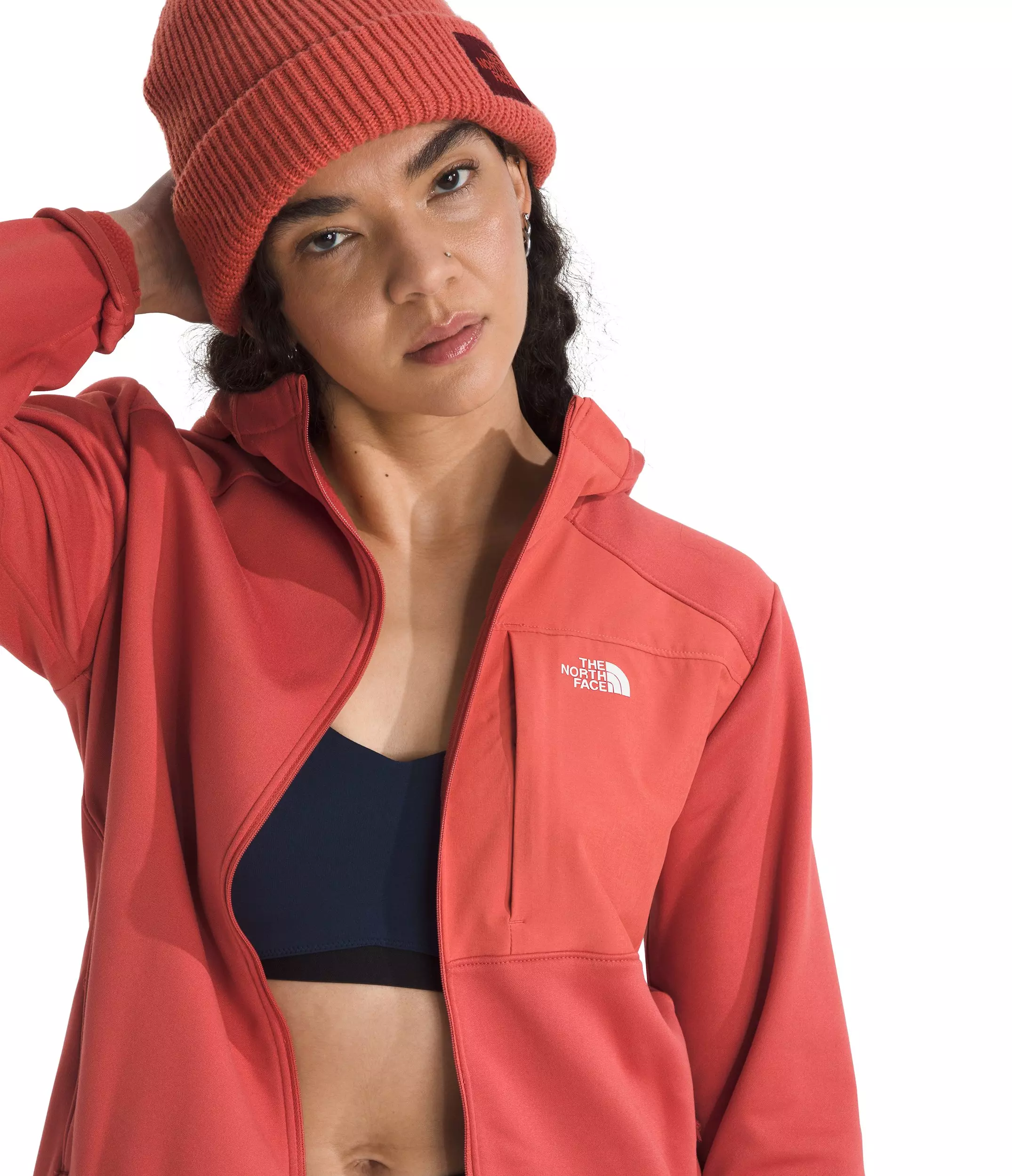 The North Face Women's Performance Fleece Full-Zip Jacket - Orange - ORANGE