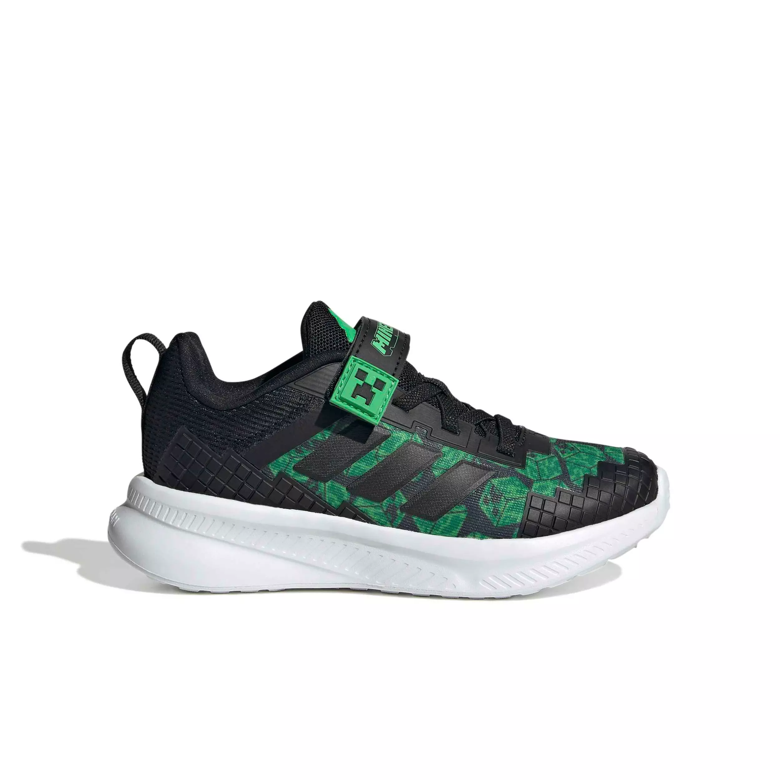 adidas Minecraft Fortarun 4.0 "Core Black/Core Black/Ftwr White" Preschool Boys' Shoe - BLACK/BLACK/WHITE