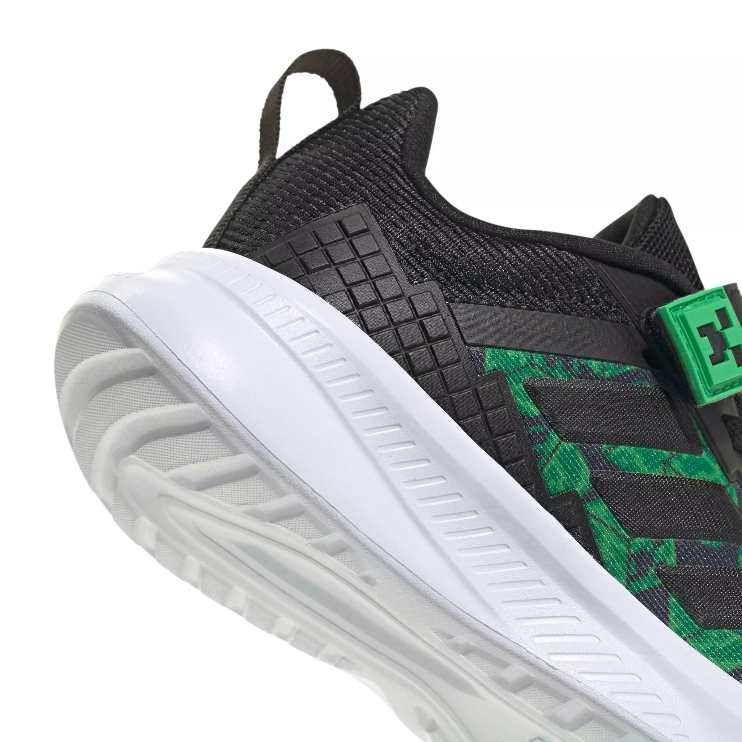 adidas Minecraft Fortarun 4.0 "Core Black/Core Black/Ftwr White" Preschool Boys' Shoe - BLACK/BLACK/WHITE