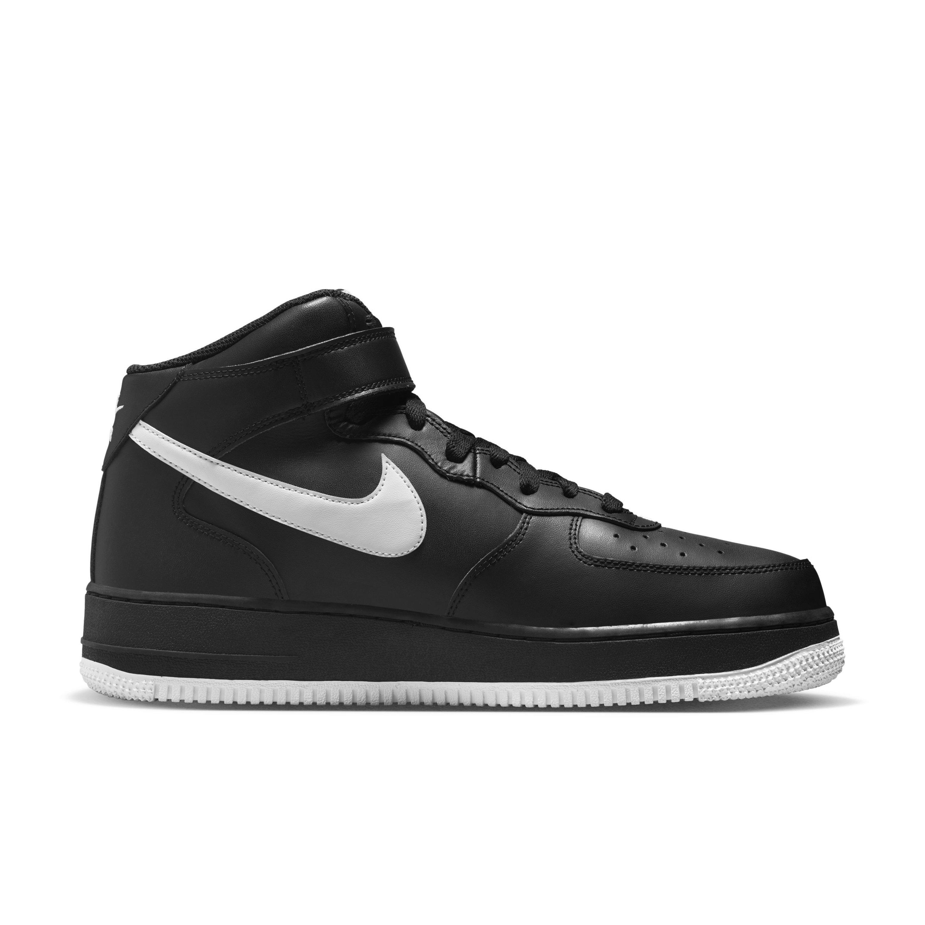 Nike Air Force 1 Mid Black Men's Shoe - Hibbett