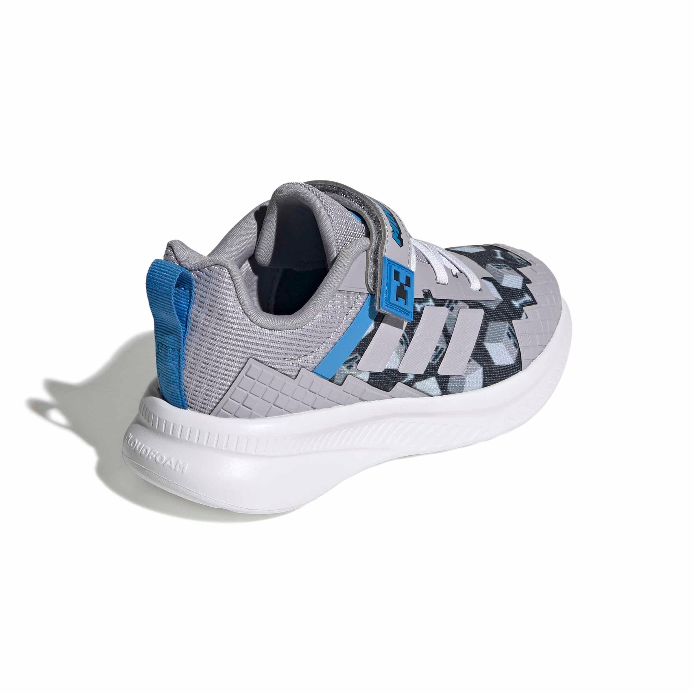 adidas Minecraft Fortarun 4.0 Preschool Boys' "Glory Grey/Glory Grey/Lucid Ray Blue" Shoe