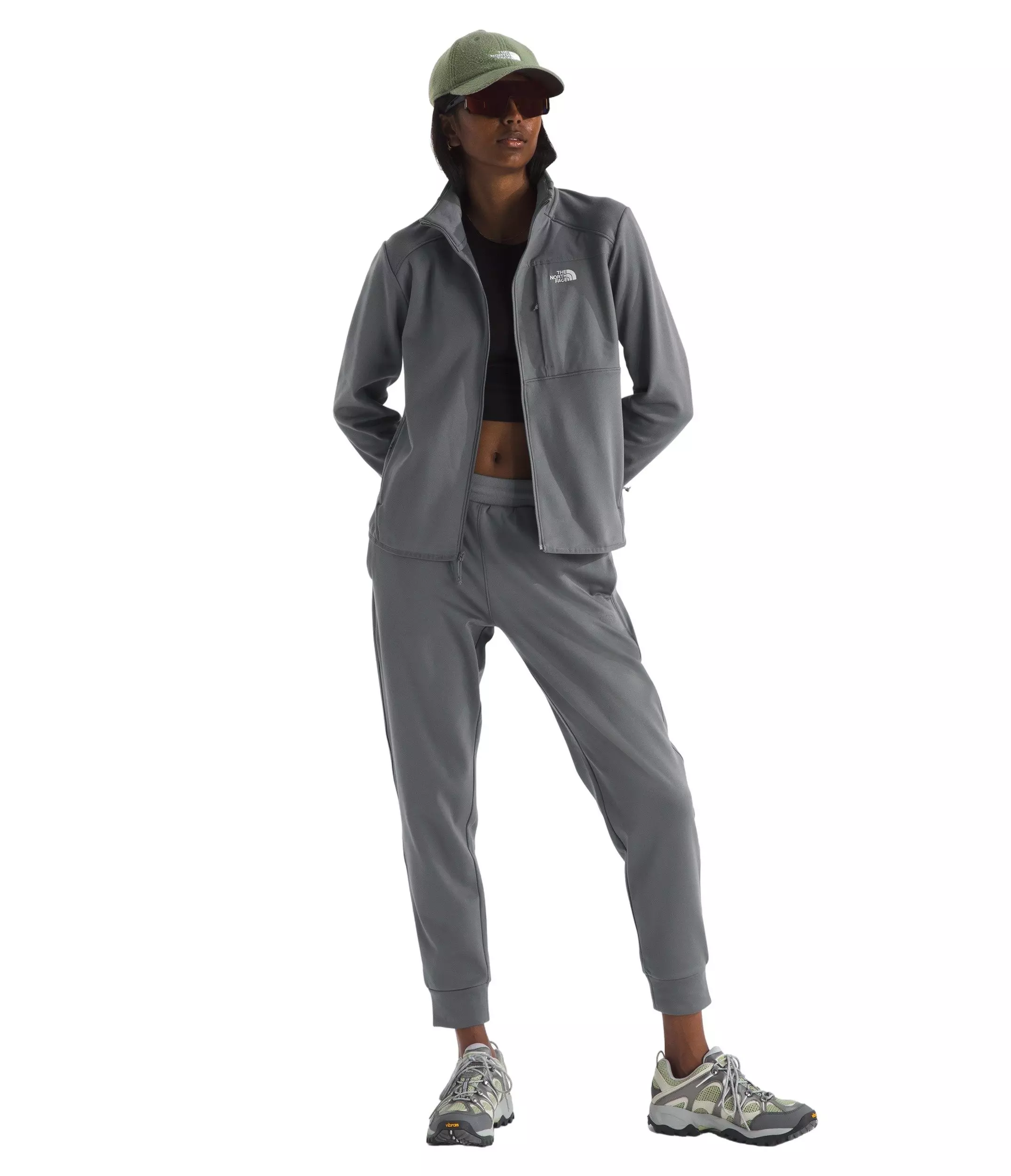 The North Face Women's Performance Fleece Full-Zip Jacket -Smoked Pearl - SMOKED PEARL