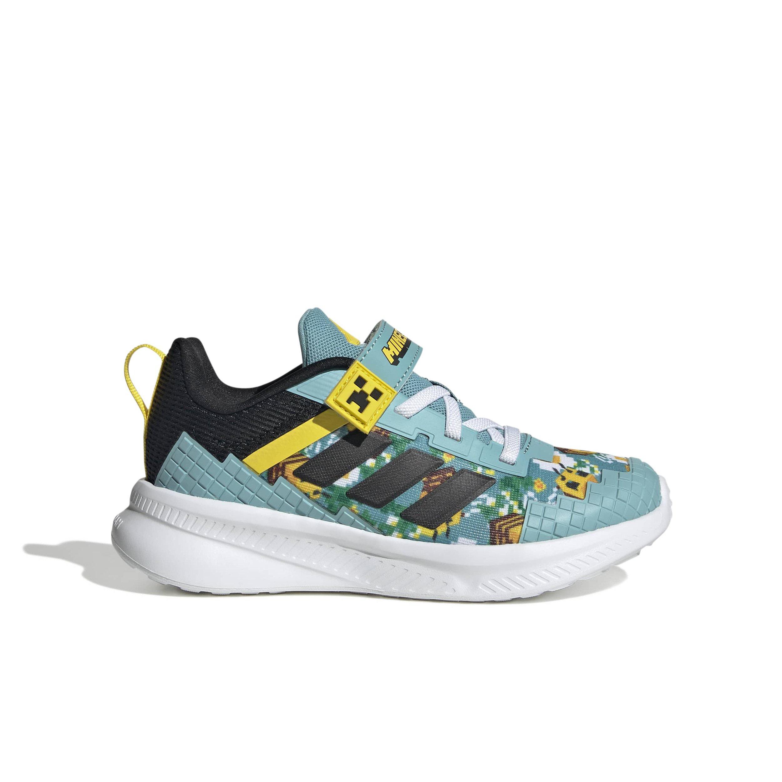adidas Minecraft Fortarun 4.0 "Mint Ton/Core Black/Yellow" Preschool Girls' Shoe - MINT/BLACK/YELLOW Thumbnail View 1