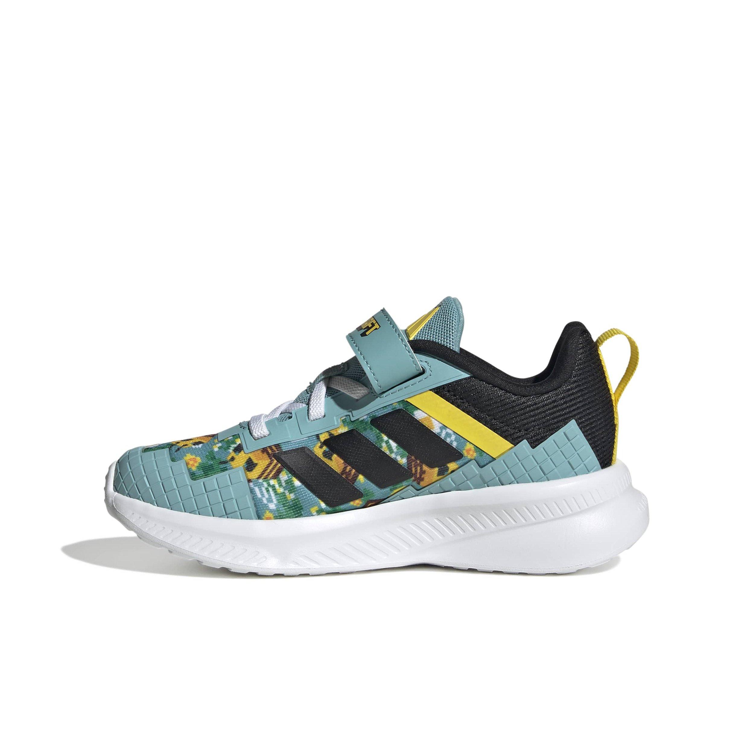 adidas Minecraft Fortarun 4.0 "Mint Ton/Core Black/Yellow" Preschool Girls' Shoe - MINT/BLACK/YELLOW Thumbnail View 2