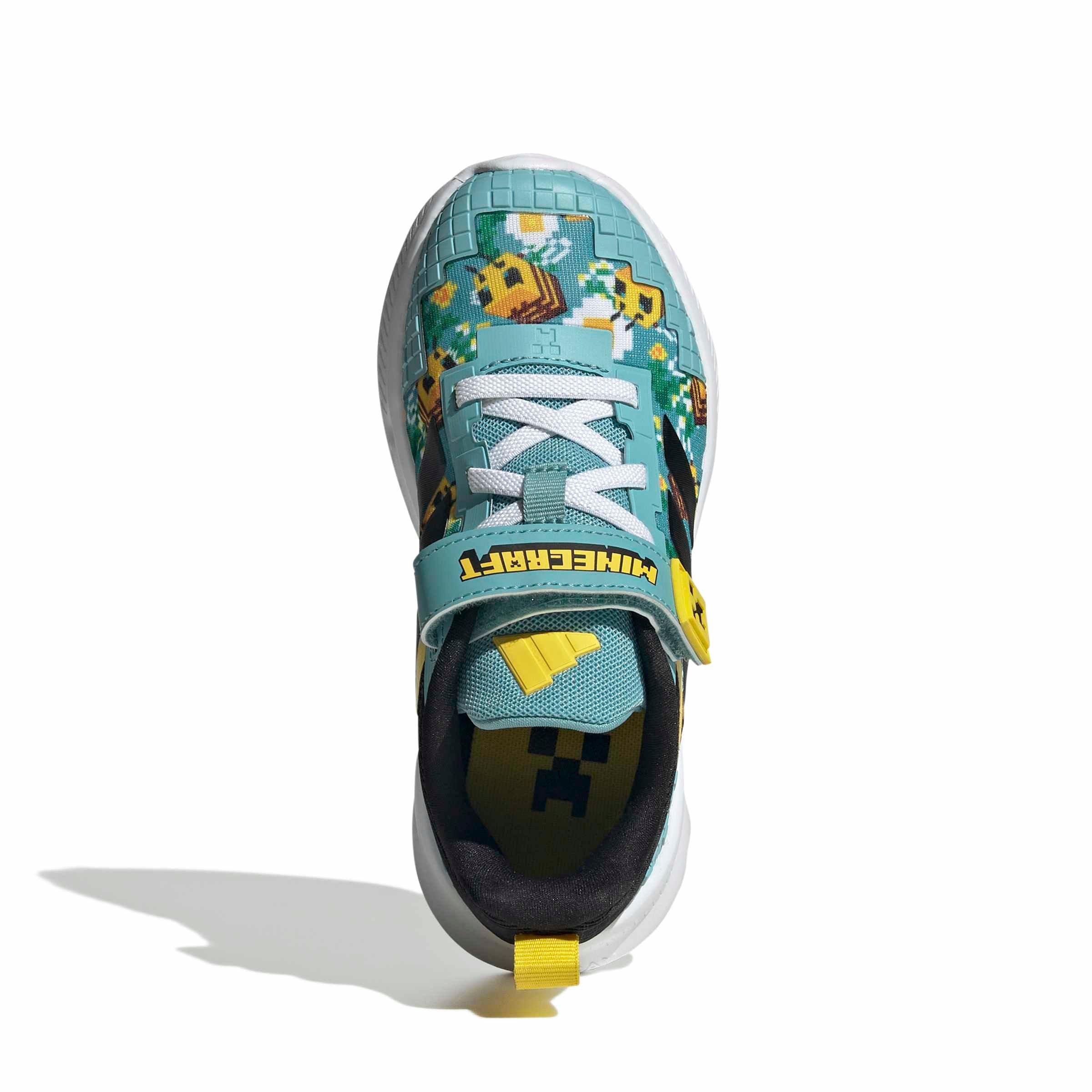 adidas Minecraft Fortarun 4.0 "Mint Ton/Core Black/Yellow" Preschool Girls' Shoe - MINT/BLACK/YELLOW Thumbnail View 5