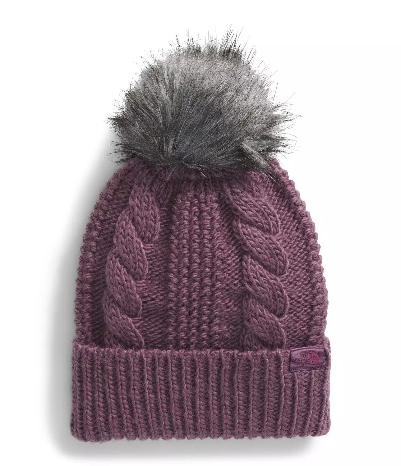 The North Face Oh Mega Fur Pom Beanie-Purple - PURPLE