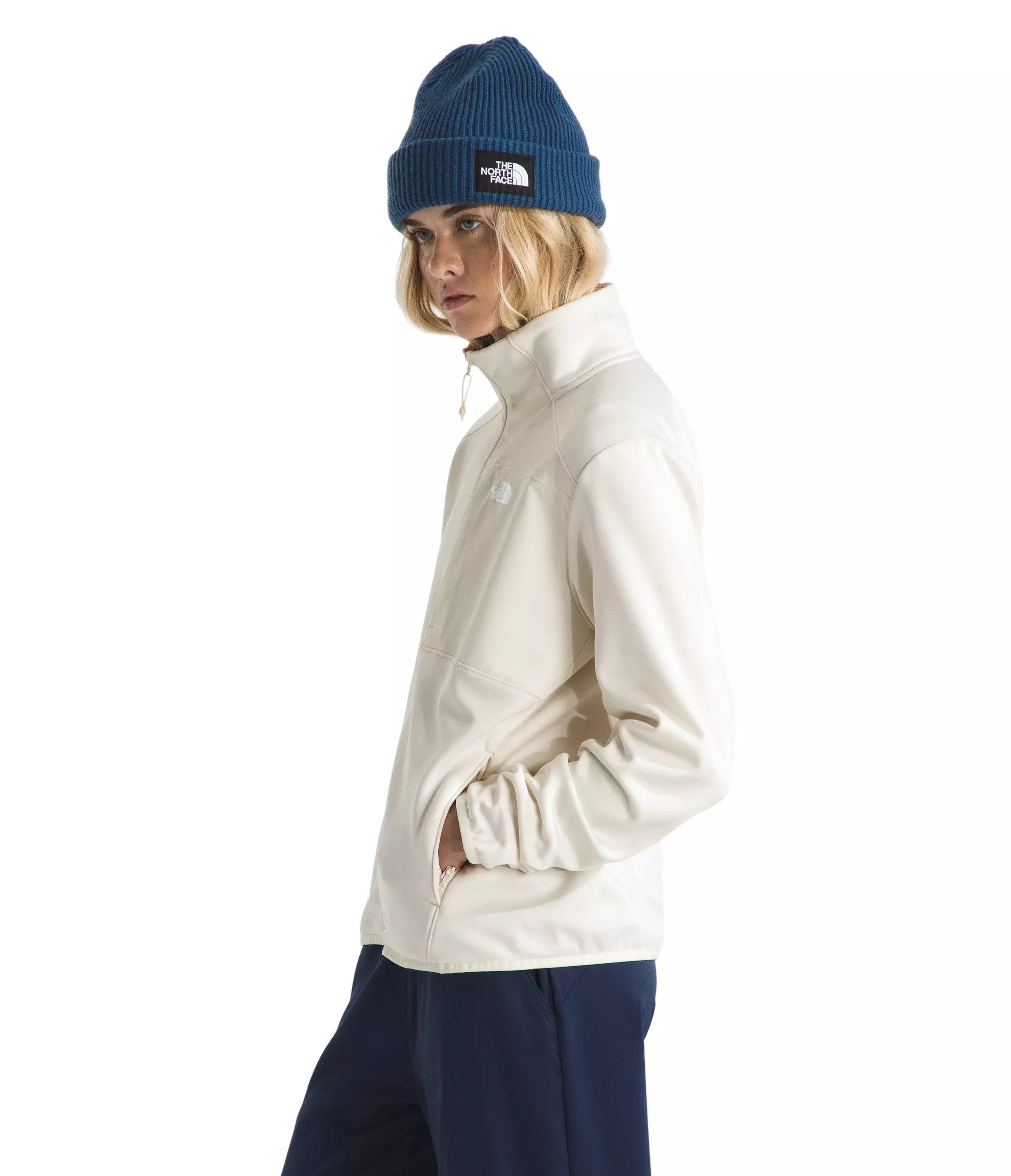 The North Face Women's Performance Fleece Full-Zip Jacket -White - WHITE