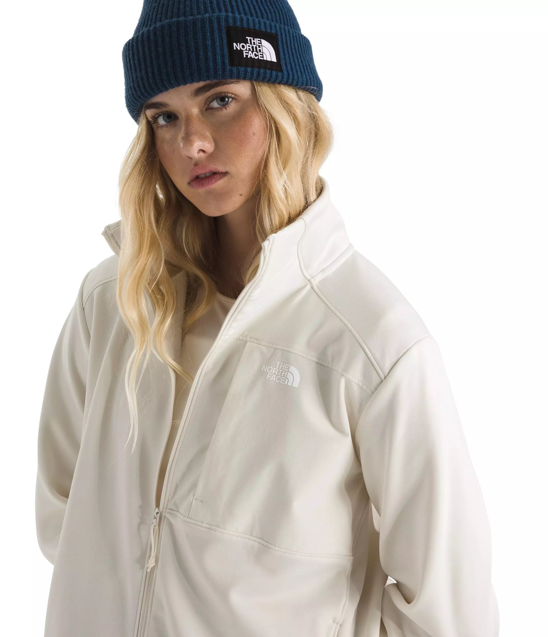 The North Face Women's Performance Fleece Full-Zip Jacket -White - WHITE