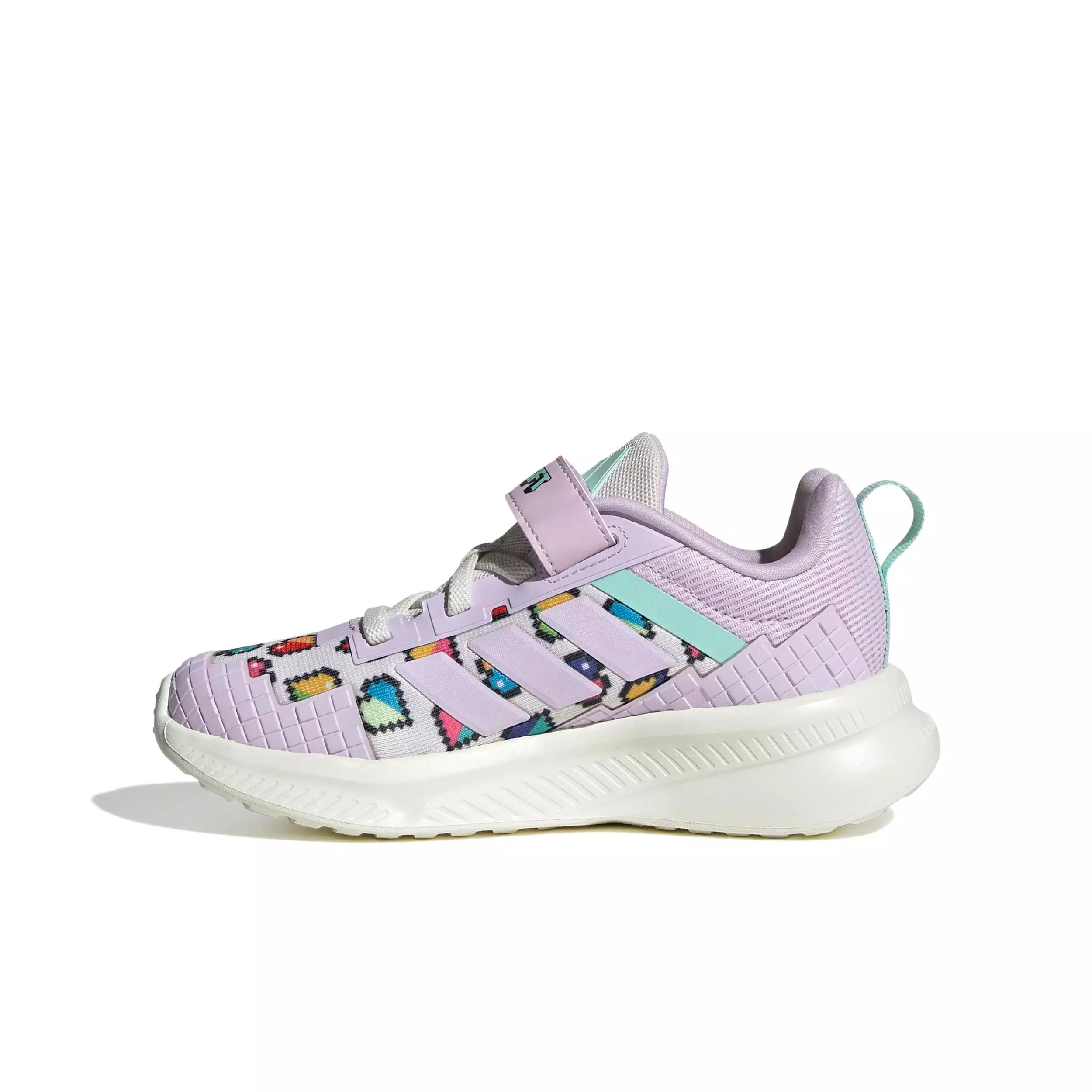 adidas Minecraft Fortarun 4.0 "Ice Lavender/Ice Lavender/Semi Flash Aqua" Preschool Girls' Shoe - LAVENDER/LAVENDER/AQUA