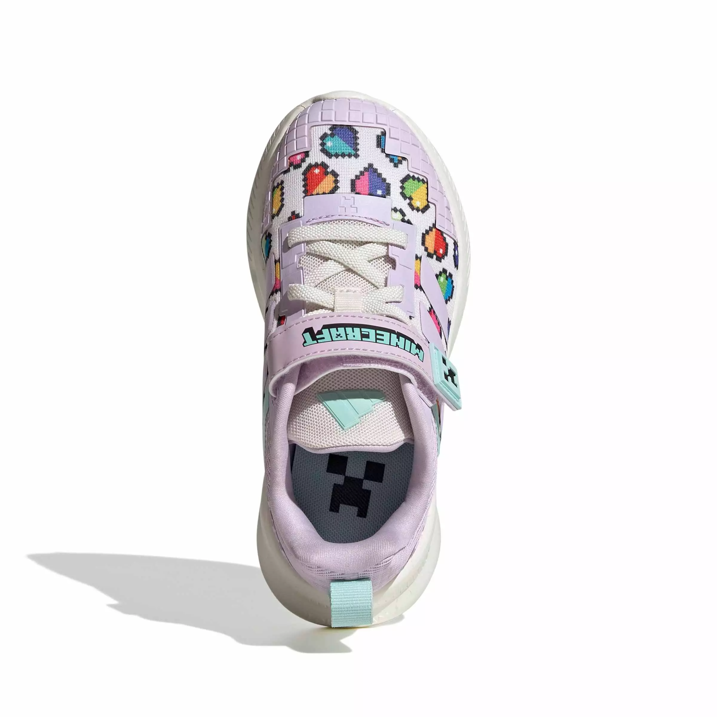 adidas Minecraft Fortarun 4.0 "Ice Lavender/Ice Lavender/Semi Flash Aqua" Preschool Girls' Shoe - LAVENDER/LAVENDER/AQUA