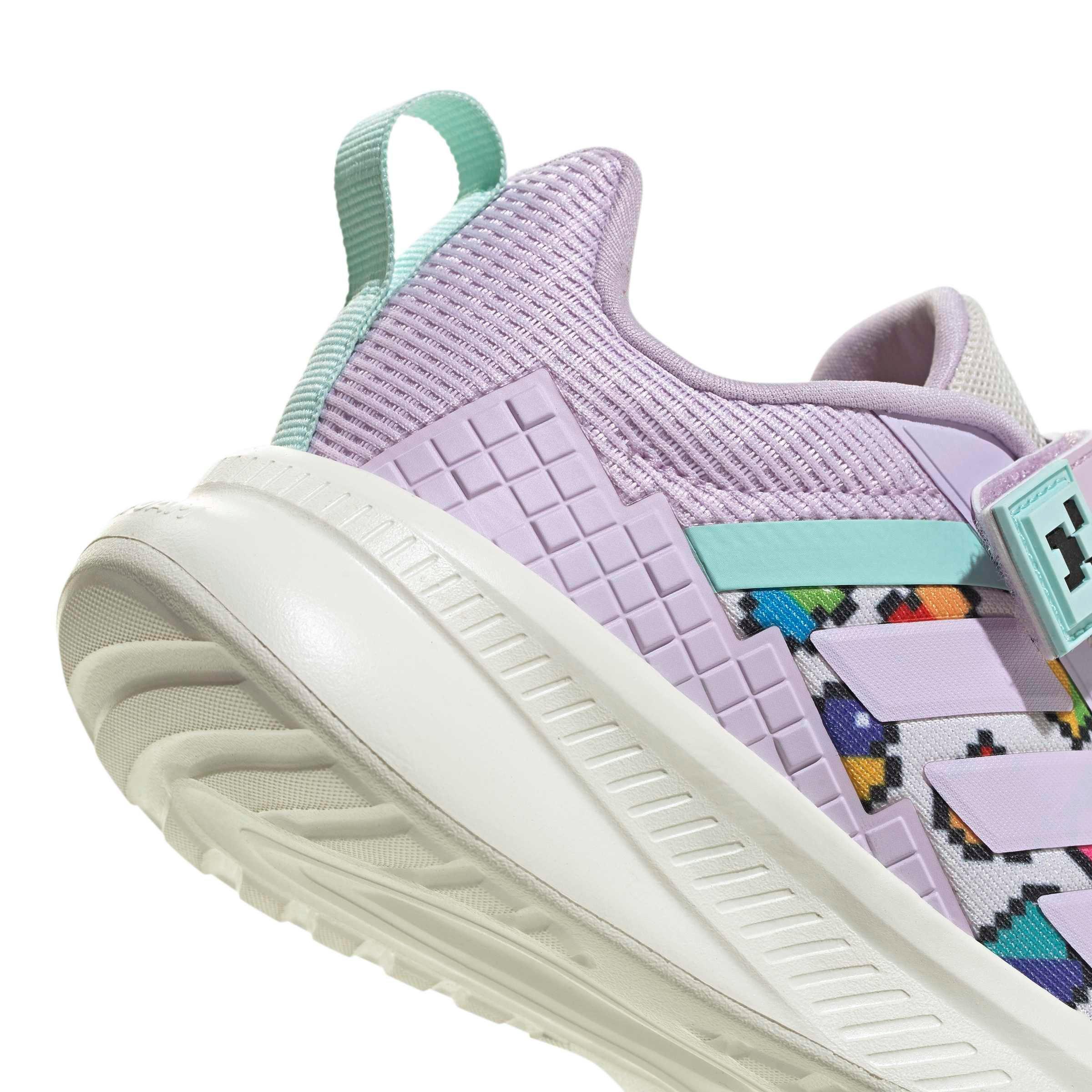 adidas Minecraft Fortarun 4.0 "Ice Lavender/Ice Lavender/Semi Flash Aqua" Preschool Girls' Shoe - LAVENDER/LAVENDER/AQUA Thumbnail View 7