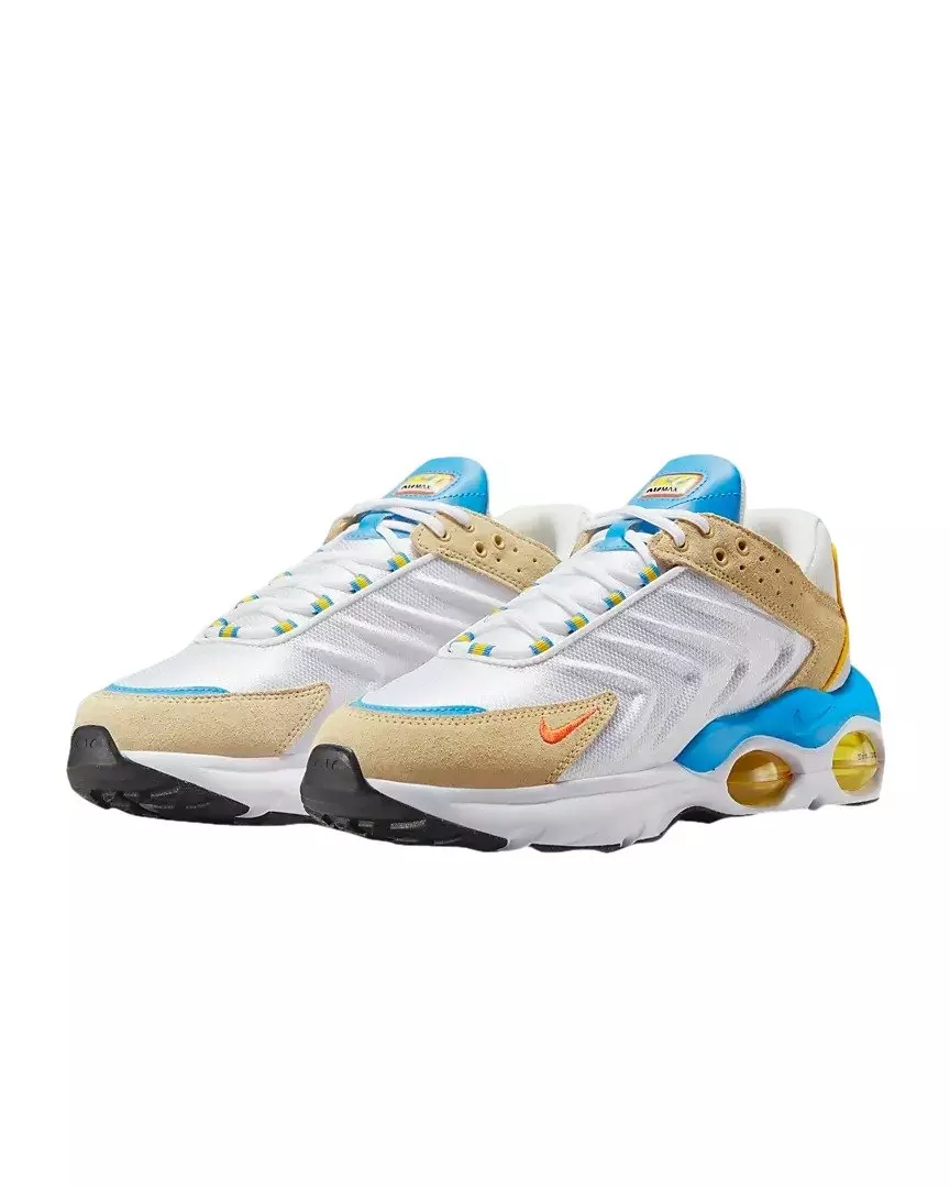 Nike Air Max TW SE "Summit White/Sesame/Light Photo Blue/Safety Orange" Men's Shoe - WHITE/SESAME/LT BLUE/ORANGE
