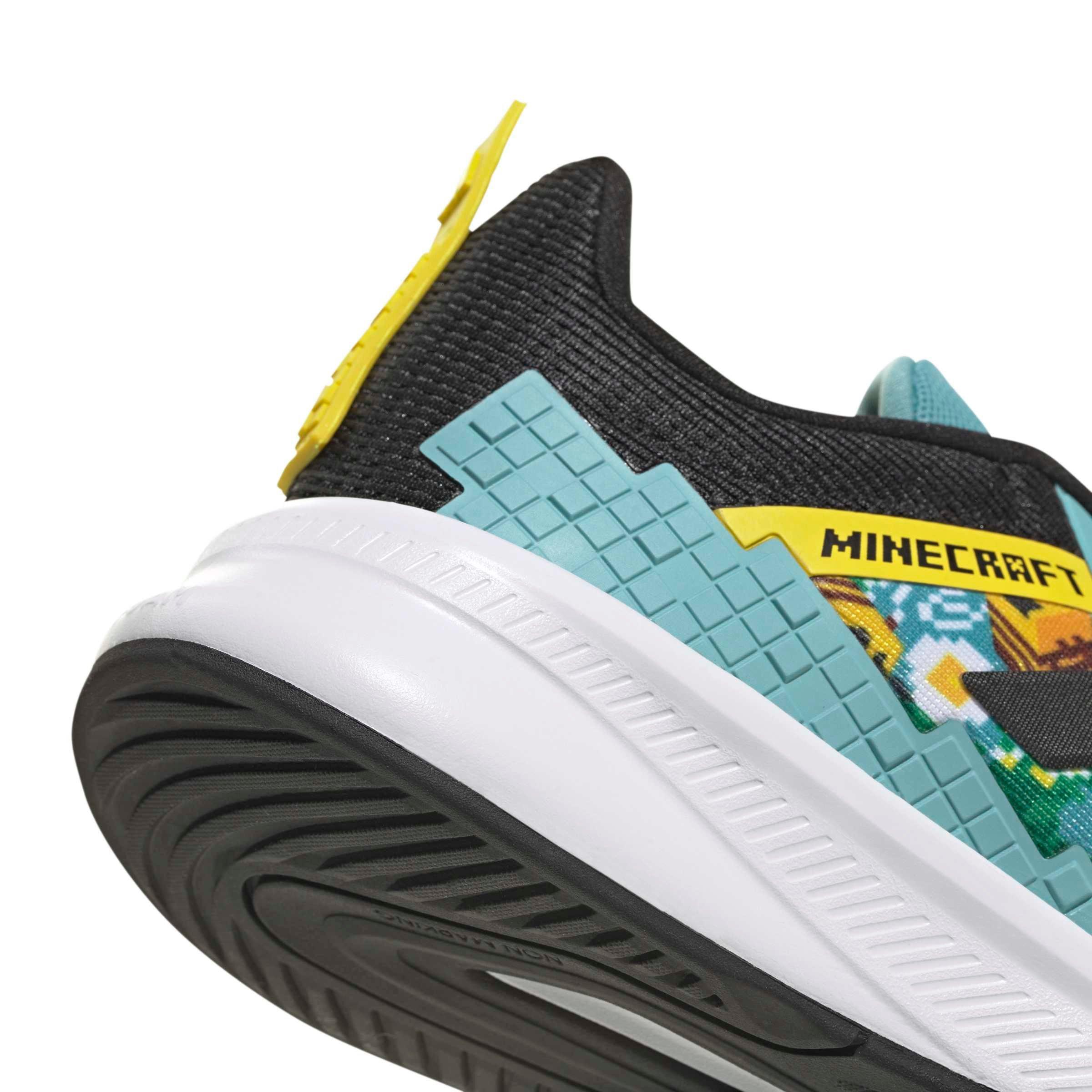 adidas Minecraft Fortarun 4.0 "Mint Ton/Core Black/Yellow" Grade School Girls' Shoe - MINT/BLACK/YELLOW Thumbnail View 7