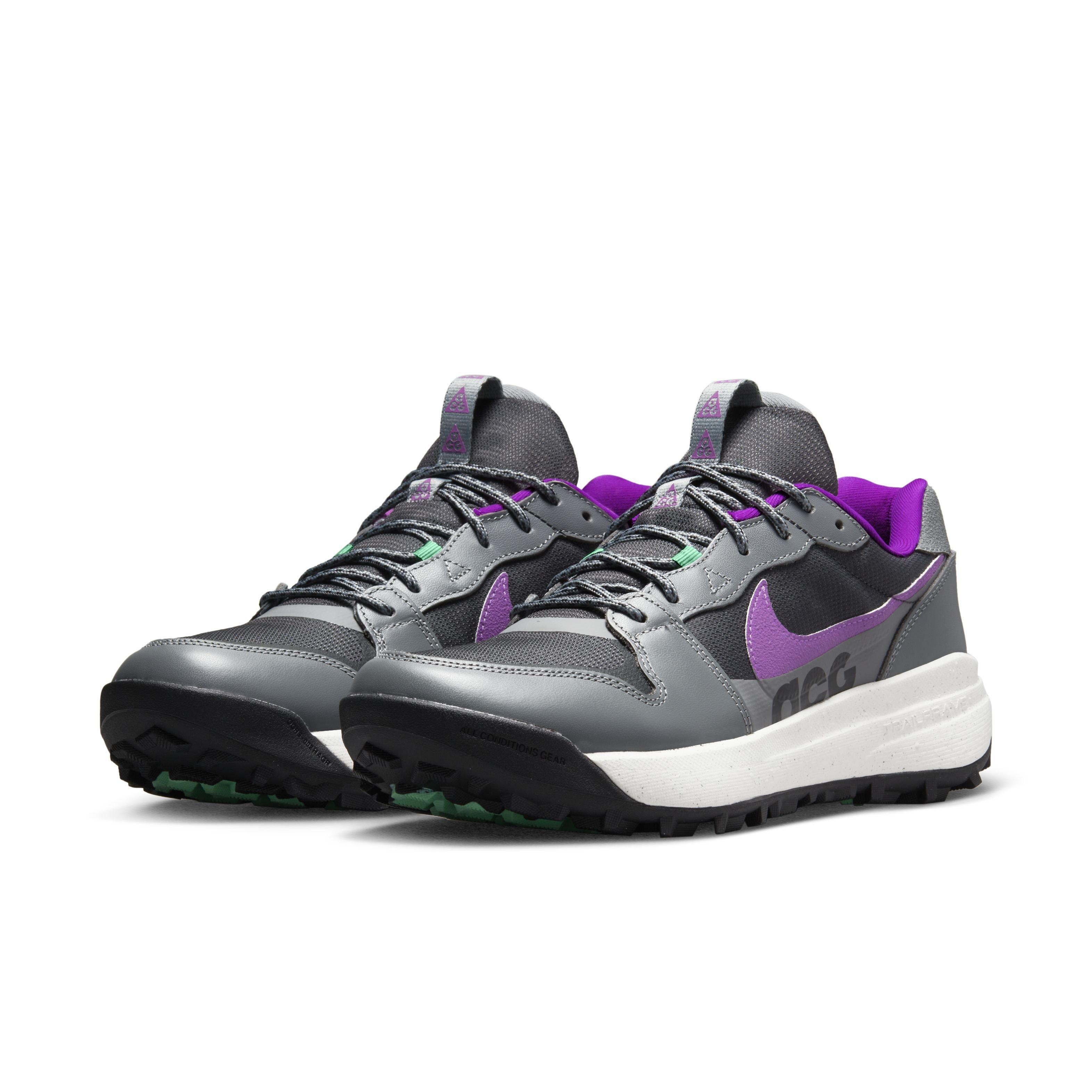 Nike ACG Lowcate "Smoke Grey/Dark Smoke Grey/Vivid Purple" Men's Shoe - GREY/DK GREY/PURPLE Thumbnail View 3