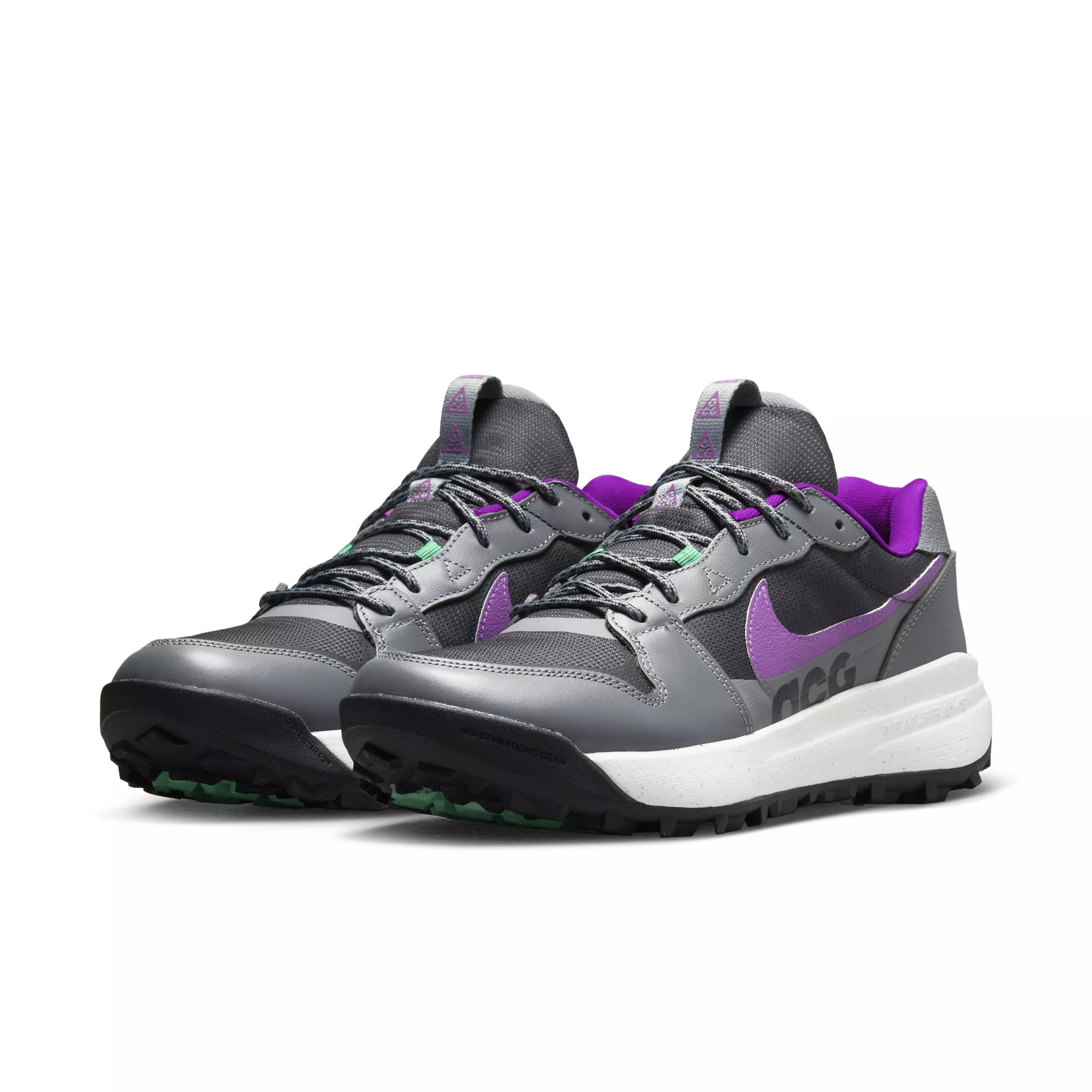Nike ACG Lowcate "Smoke Grey/Dark Smoke Grey/Vivid Purple" Men's Shoe - GREY/DK GREY/PURPLE