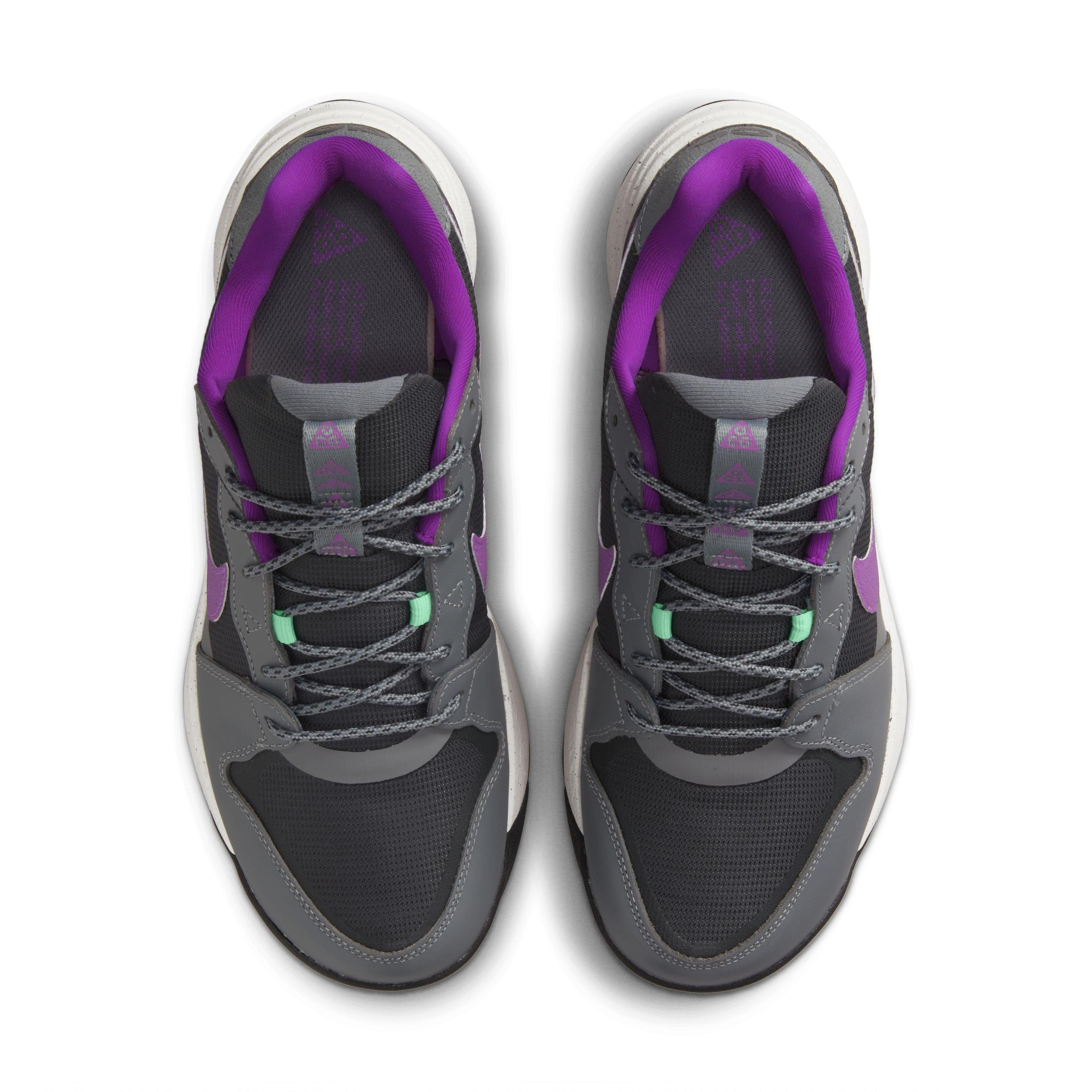 Nike ACG Lowcate "Smoke Grey/Dark Smoke Grey/Vivid Purple" Men's Shoe - GREY/DK GREY/PURPLE Thumbnail View 4