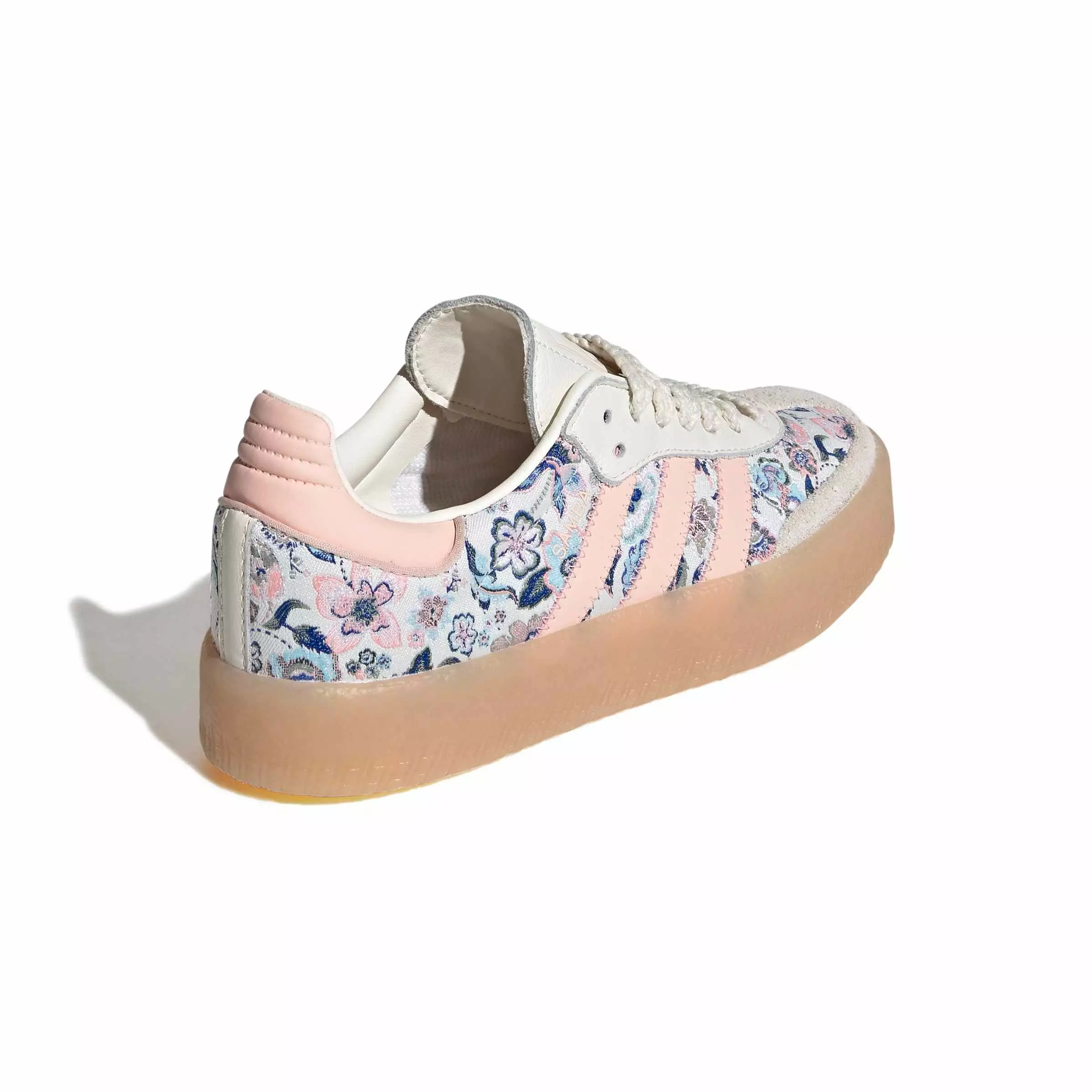 adidas Originals Liberty London Sambae "Off White/Blush Pink/Gum 3" Grade School Girls' Shoe - OFF WHITE/PINK/GUM