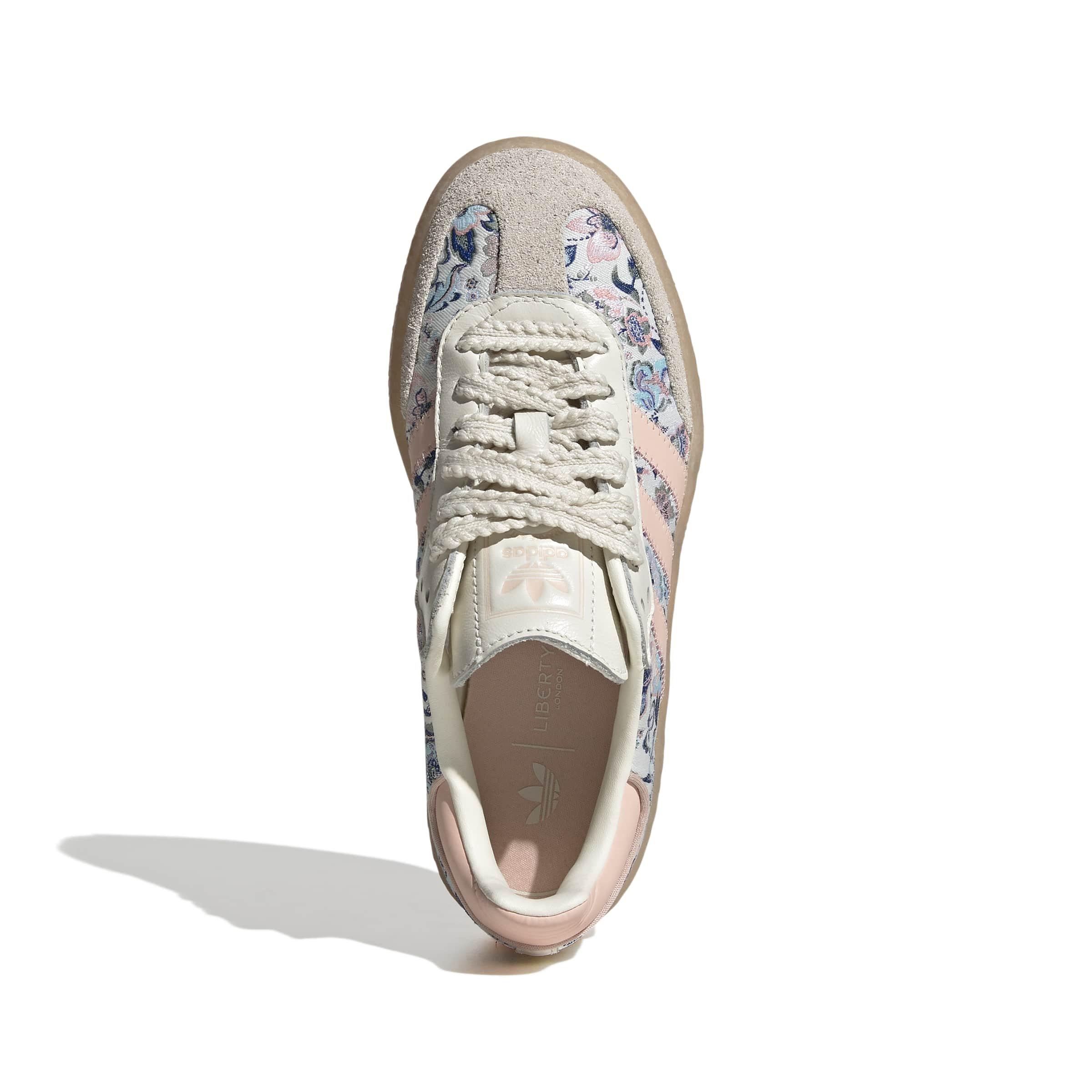 adidas Originals Liberty London Sambae "Off White/Blush Pink/Gum 3" Grade School Girls' Shoe - OFF WHITE/PINK/GUM Thumbnail View 5