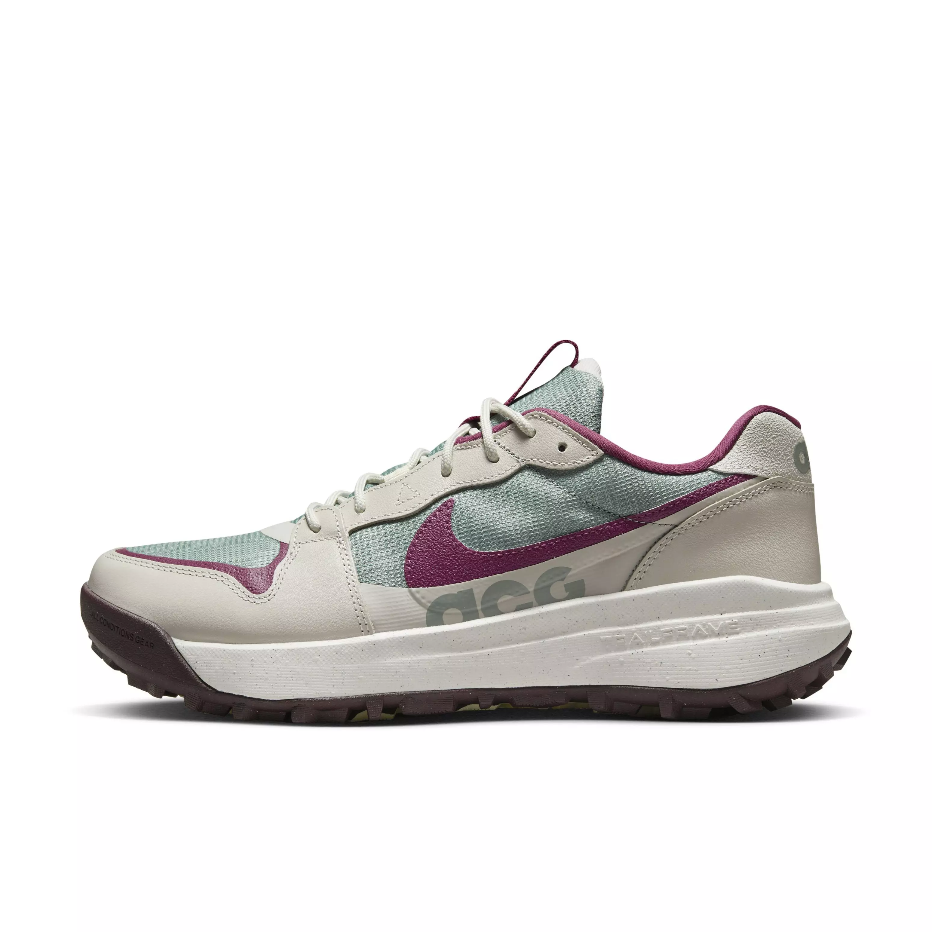 Nike ACG Lowcate "Mica Green/Rosewood/Light Bone/Phantom" Men's Shoe - GREEN/ROSEWOOD/LT BONE/PHANTOM