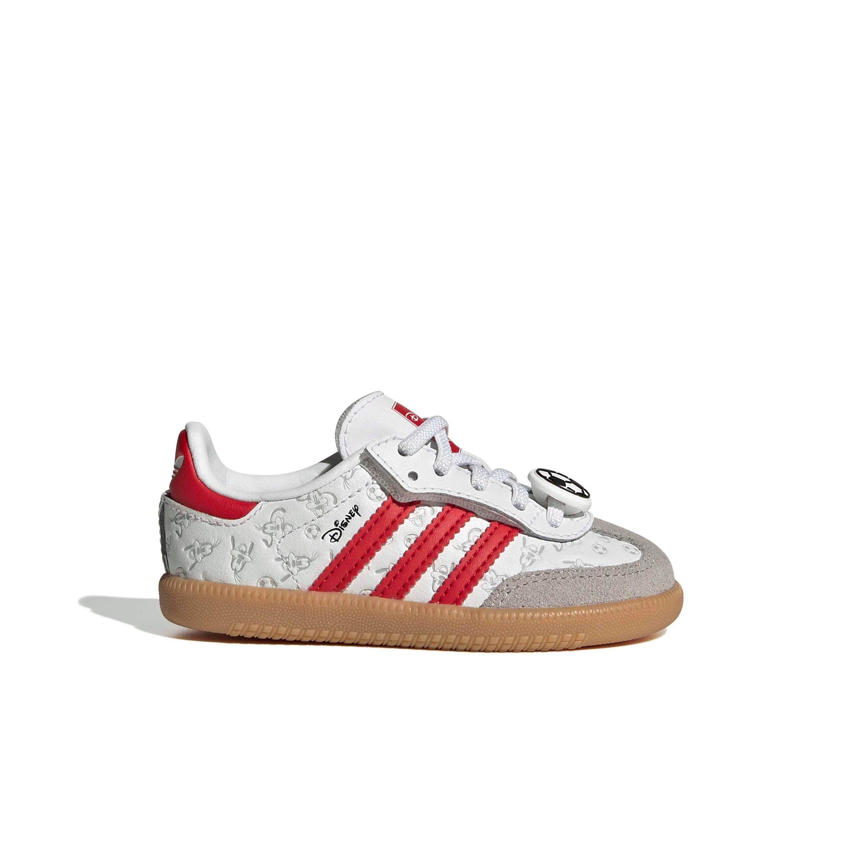 adidas Originals Disney Samba OG CCEL "Ftwr White/Better Scarlet/Gum 3" Infant Boys' Shoe - WHITE/SCARLET/GUM Thumbnail View 1