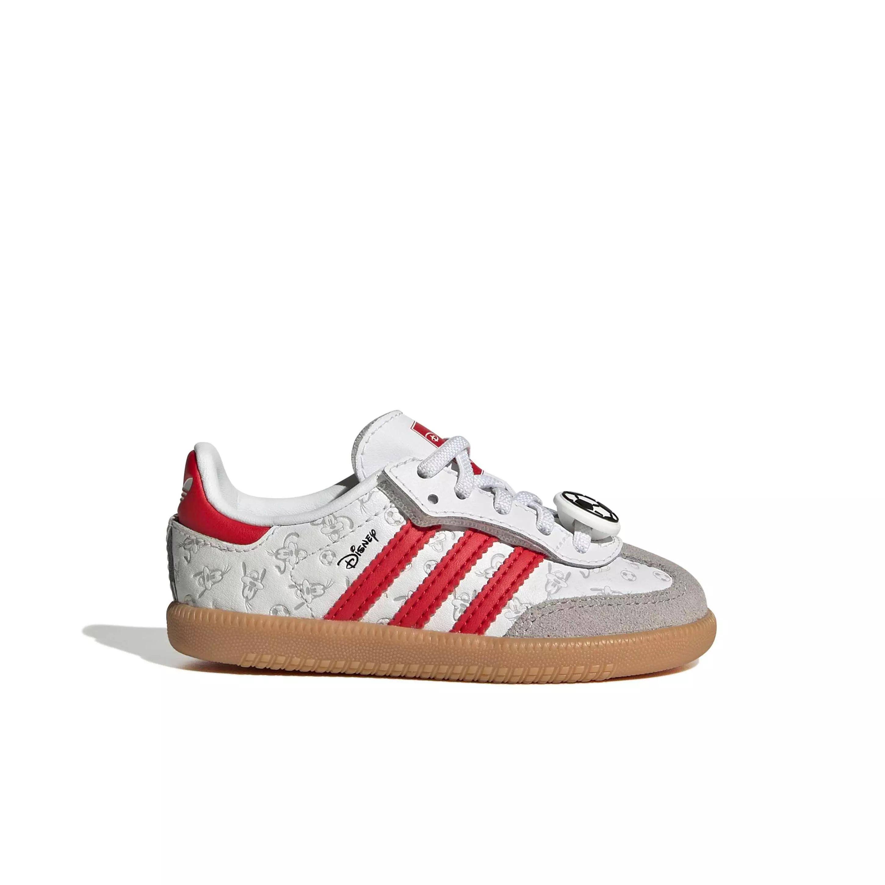 adidas Originals Disney Samba OG CCEL "Ftwr White/Better Scarlet/Gum 3" Infant Boys' Shoe - WHITE/SCARLET/GUM