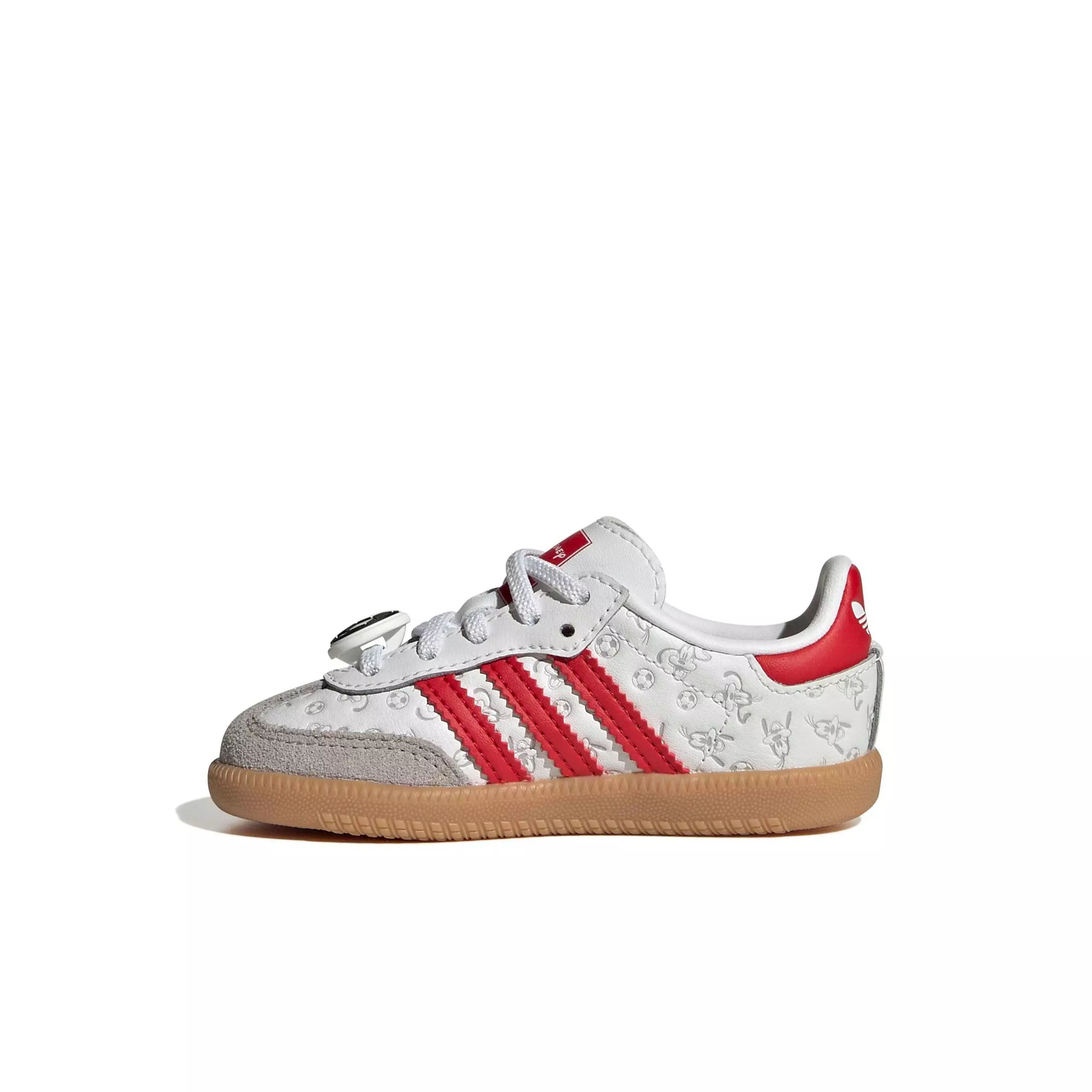 adidas Originals Disney Samba OG CCEL "Ftwr White/Better Scarlet/Gum 3" Infant Boys' Shoe - WHITE/SCARLET/GUM