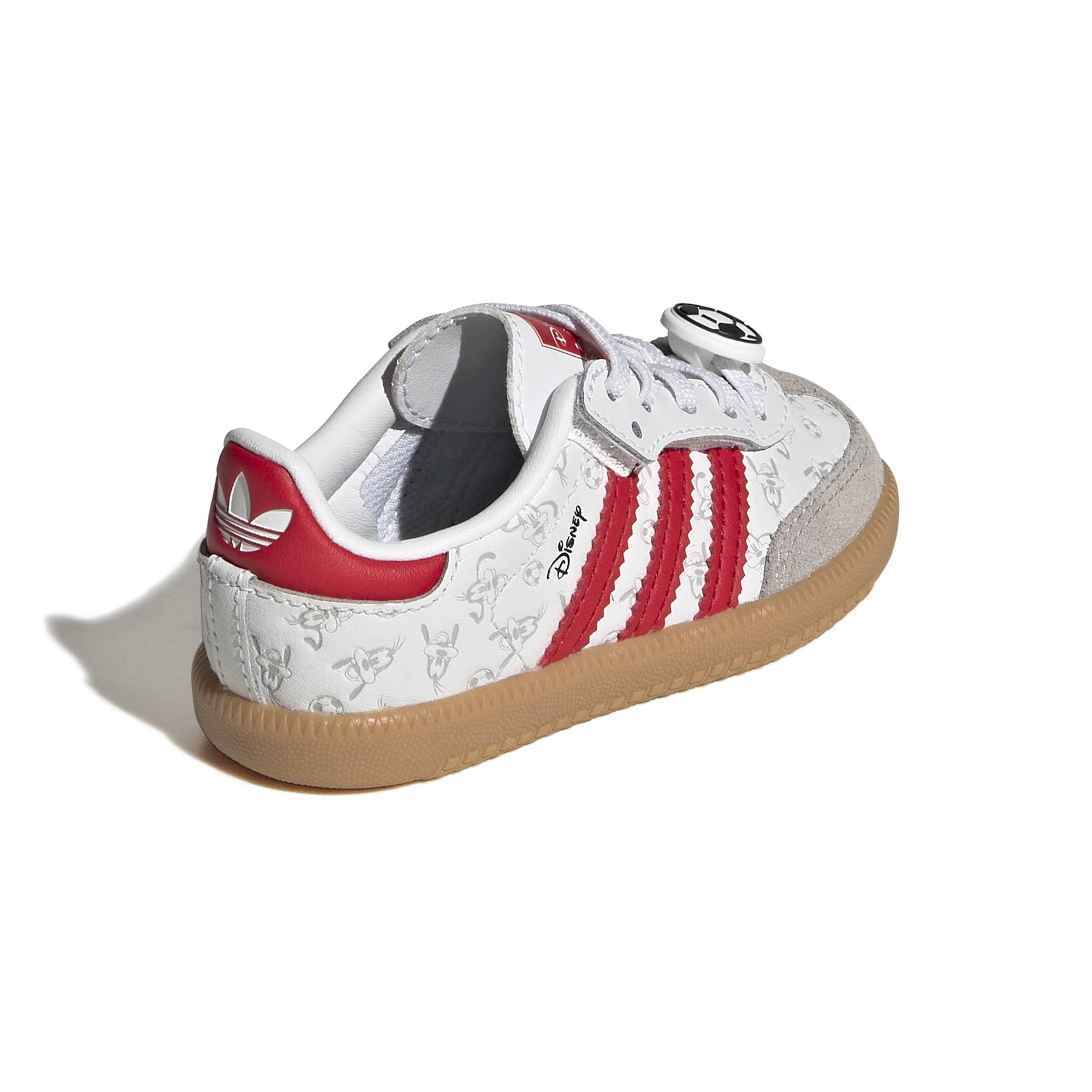 adidas Originals Disney Samba OG CCEL "Ftwr White/Better Scarlet/Gum 3" Infant Boys' Shoe - WHITE/SCARLET/GUM Thumbnail View 4