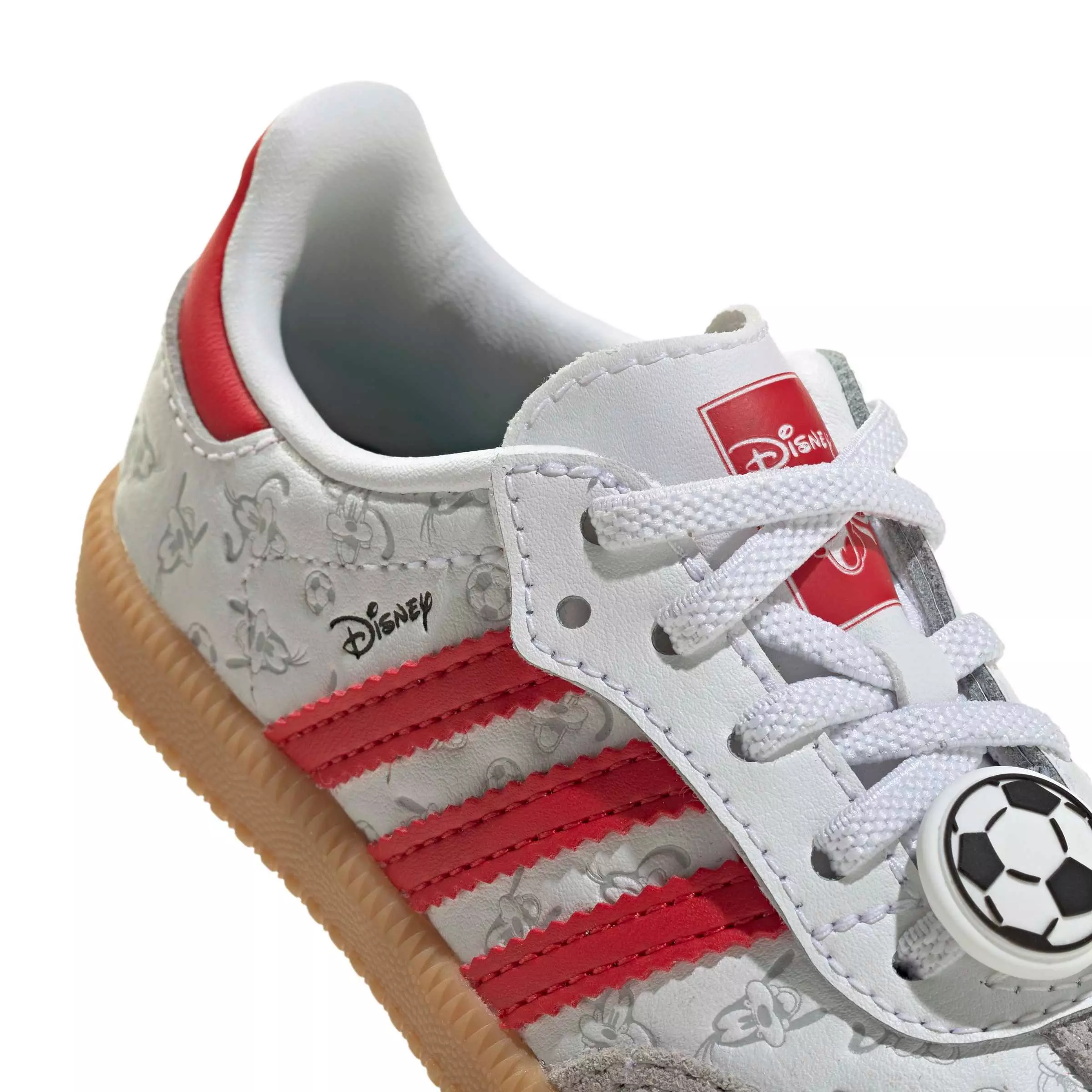 adidas Originals Disney Samba OG CCEL "Ftwr White/Better Scarlet/Gum 3" Infant Boys' Shoe - WHITE/SCARLET/GUM