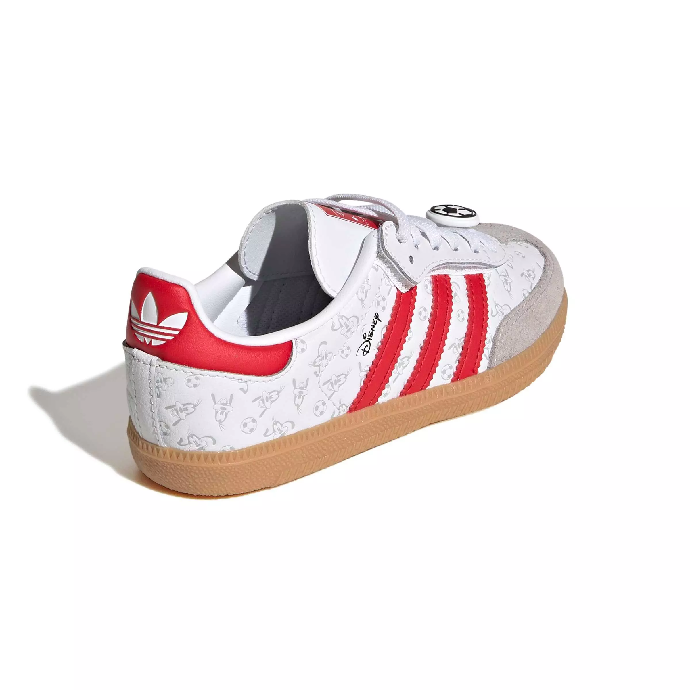 adidas Originals Disney Samba OG CCEL "Ftwr White/Better Scarlet/Gum 3" Preschool Boys' Shoe - WHITE/SCARLET/GUM