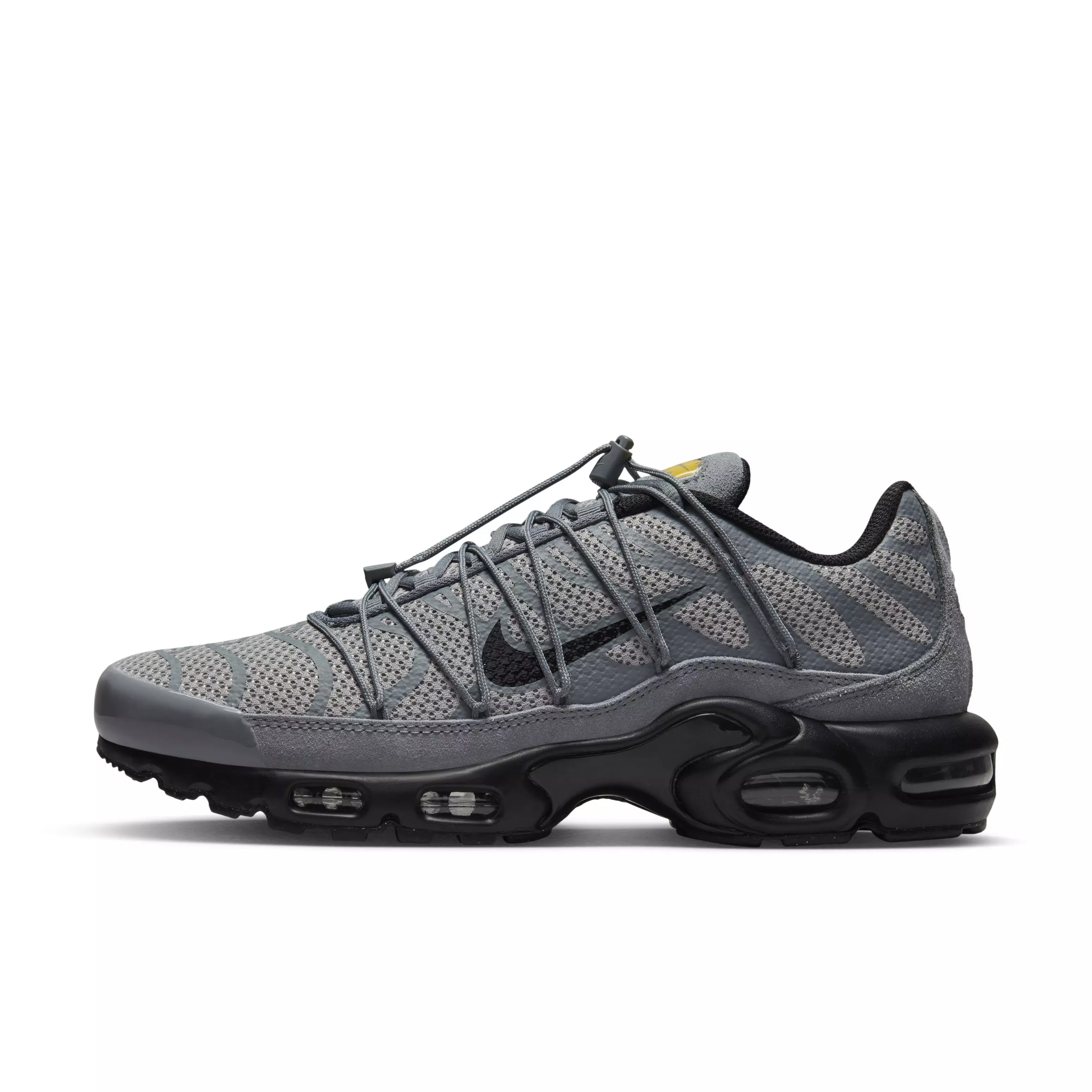 Nike Air Max Plus Utility "Wolf Grey/Black/Cool Grey/Varsity Maize" Men's Shoe - GREY/BLACK/GREY/MAIZE