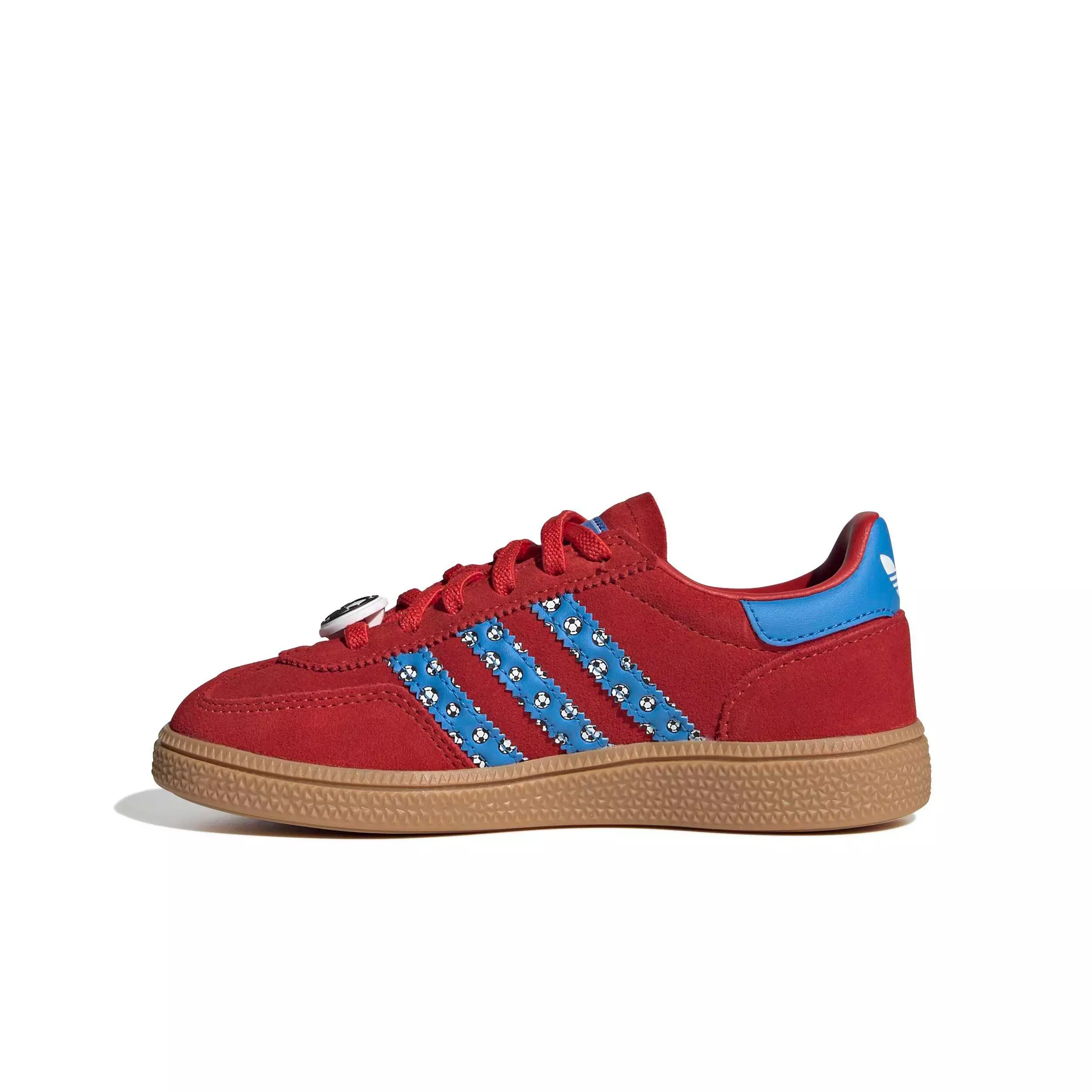 adidas Originals Disney Handball Spezial CCEL "Red/Lucid Ray Blue/Gum 3" Preschool Boys' Shoe - RED/BLUE/GUM