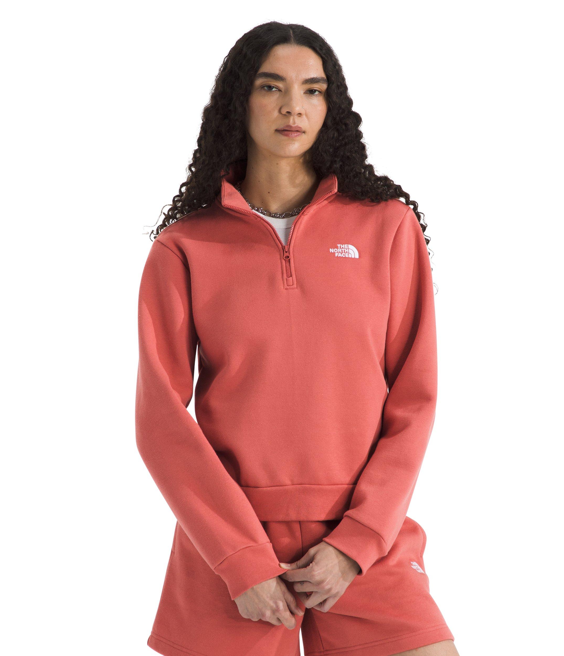 The North Face Women's Evolution EMB 1/4-Zip -Orange - ORANGE Thumbnail View 1