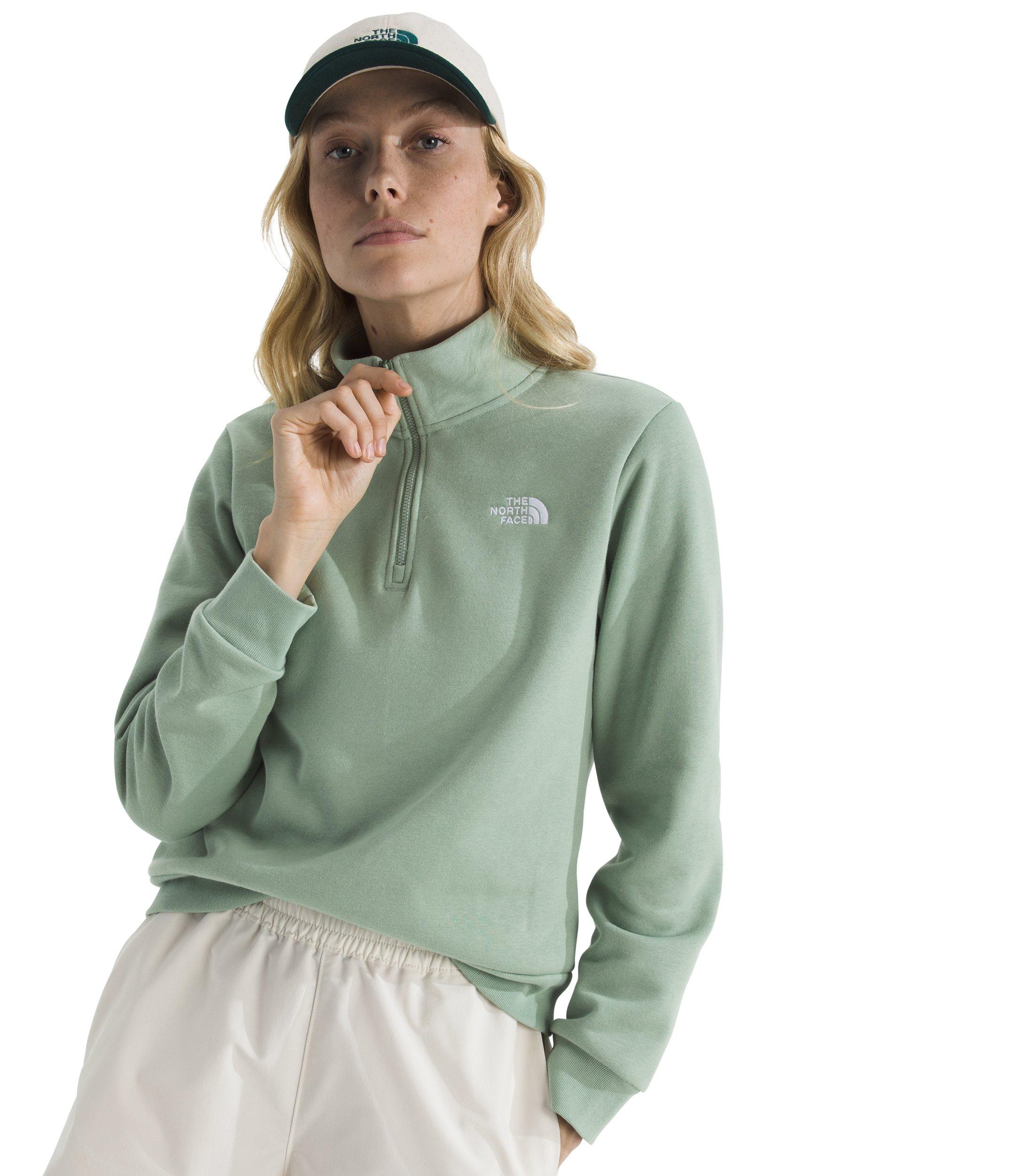 The North Face Women's Evolution EMB 1/4-Zip - Green - GREEN Thumbnail View 3