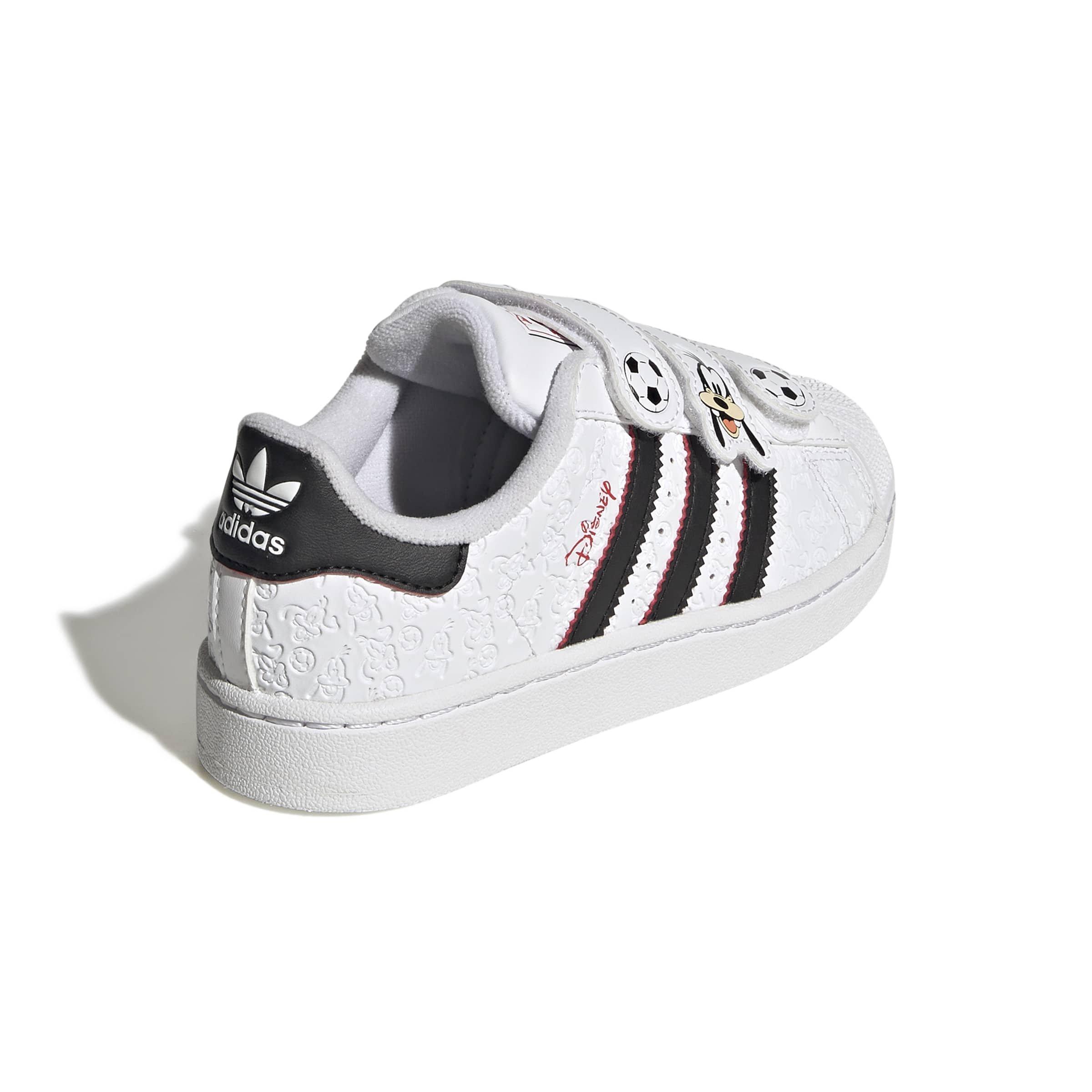 adidas Originals Disney Superstar II CC "Ftwr White/Core Black/Red" Preschool Boys' Shoe - WHITE/BLACK/RED Thumbnail View 4