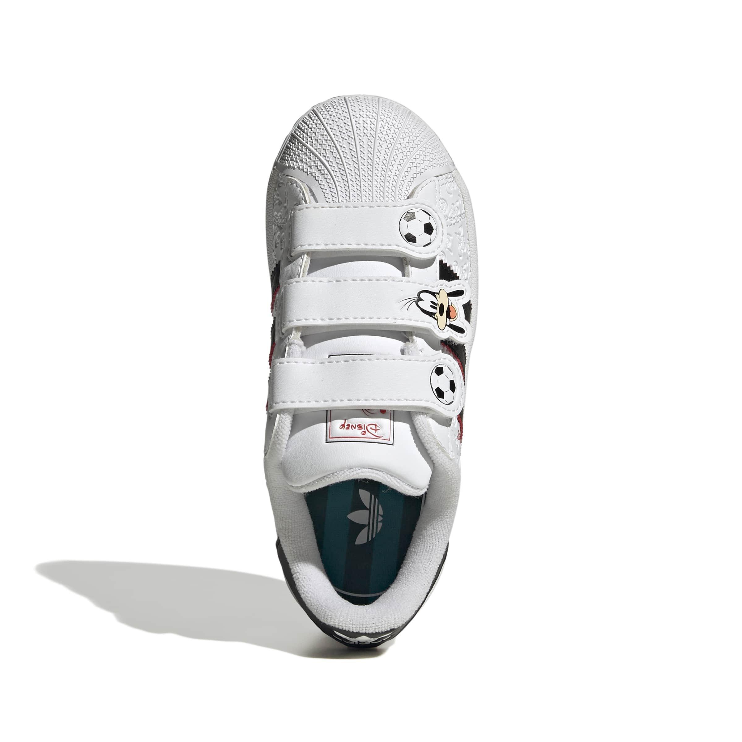 adidas Originals Disney Superstar II CC "Ftwr White/Core Black/Red" Preschool Boys' Shoe - WHITE/BLACK/RED Thumbnail View 5