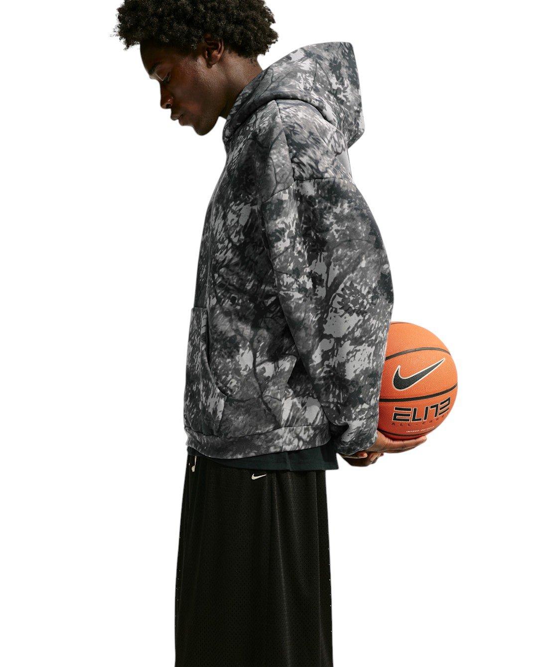 Nike Men's Standard Issue Therma-FIT Brushed Camo Pullover Basketball Hoodie - Iron Grey - IRON GREY