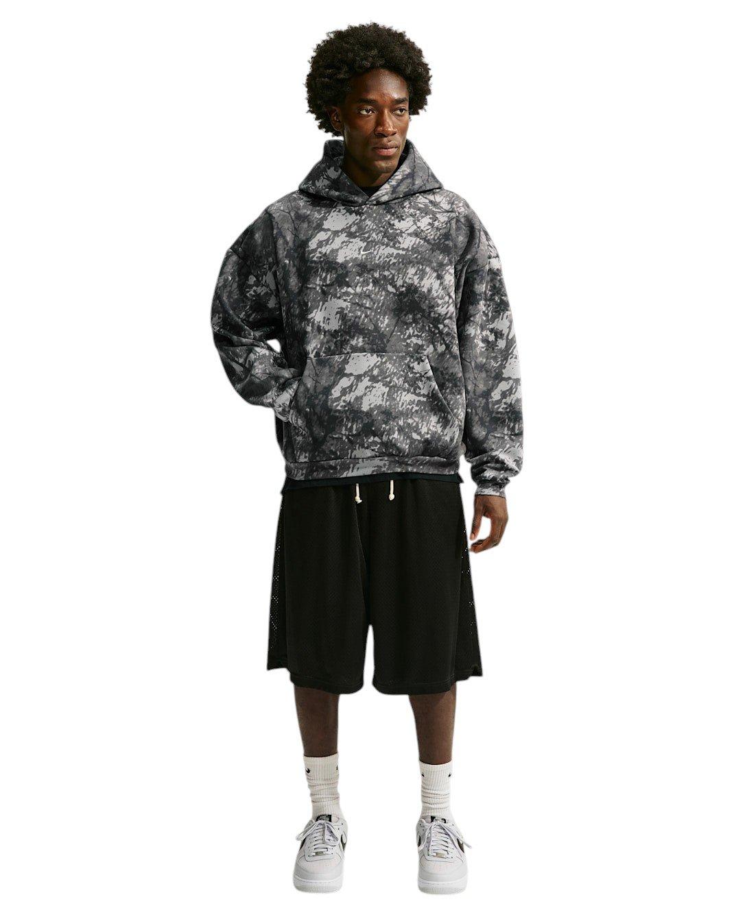 Nike Men's Standard Issue Therma-FIT Brushed Camo Pullover Basketball Hoodie - Iron Grey - IRON GREY