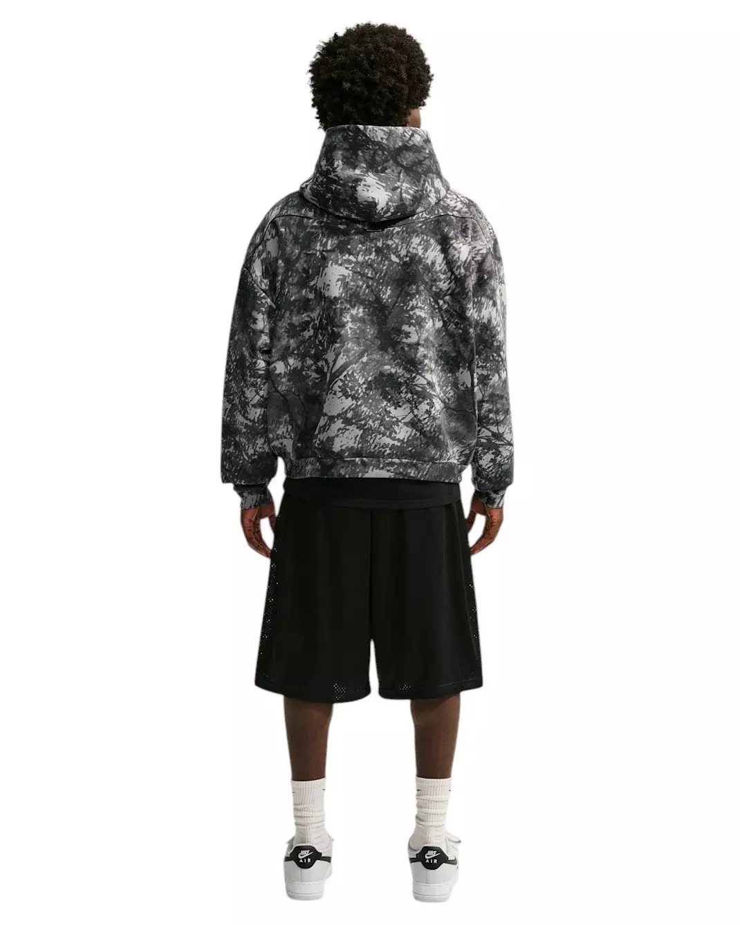 Nike Men's Standard Issue Therma-FIT Brushed Camo Pullover Basketball Hoodie - Iron Grey - IRON GREY