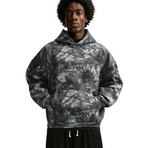 Nike Men's Standard Issue Therma-FIT Brushed Camo Pullover Basketball Hoodie - Iron Grey - IRON GREY