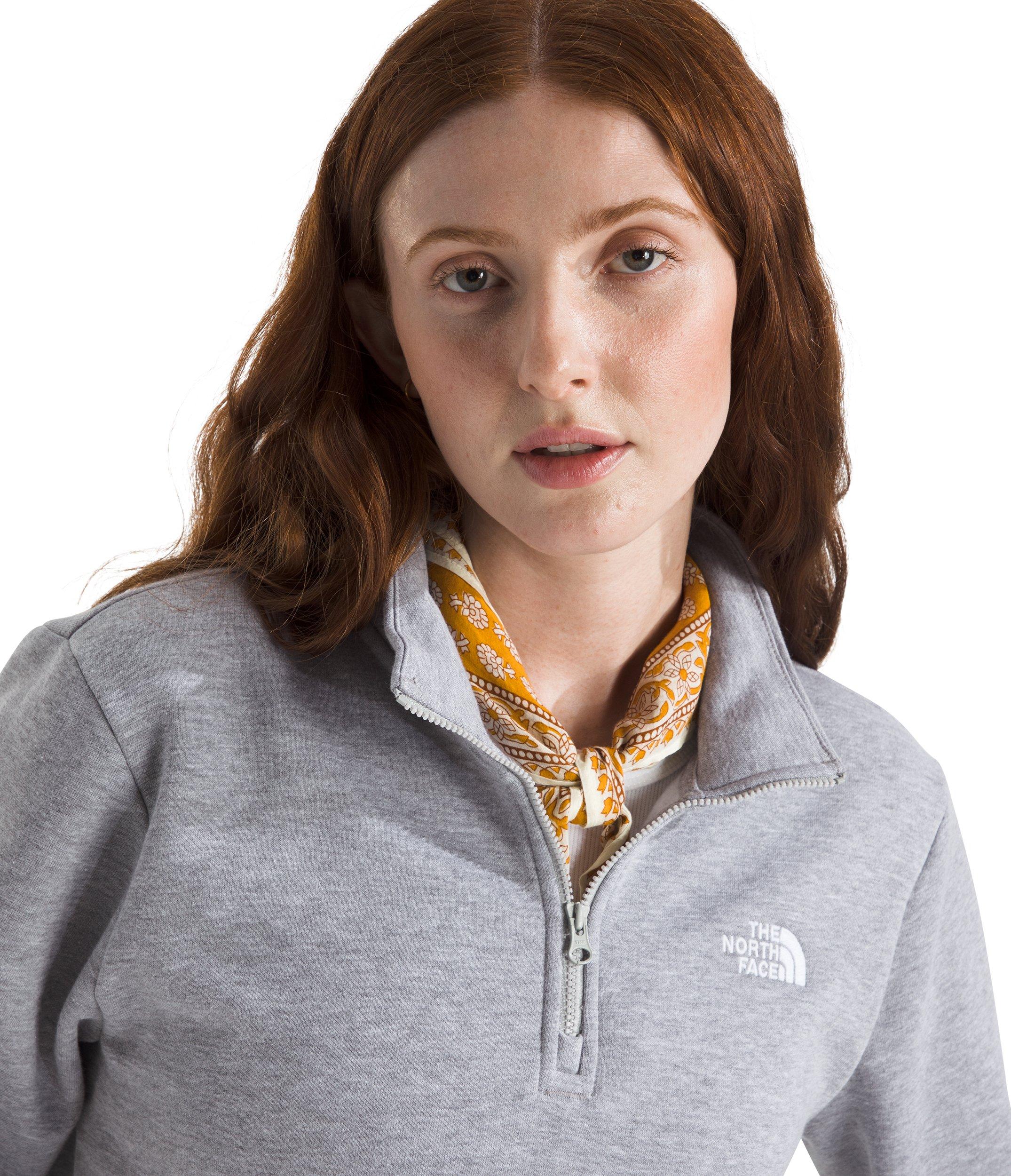 The North Face Women's Evolution EMB 1/4-Zip - Grey - GREY Thumbnail View 3