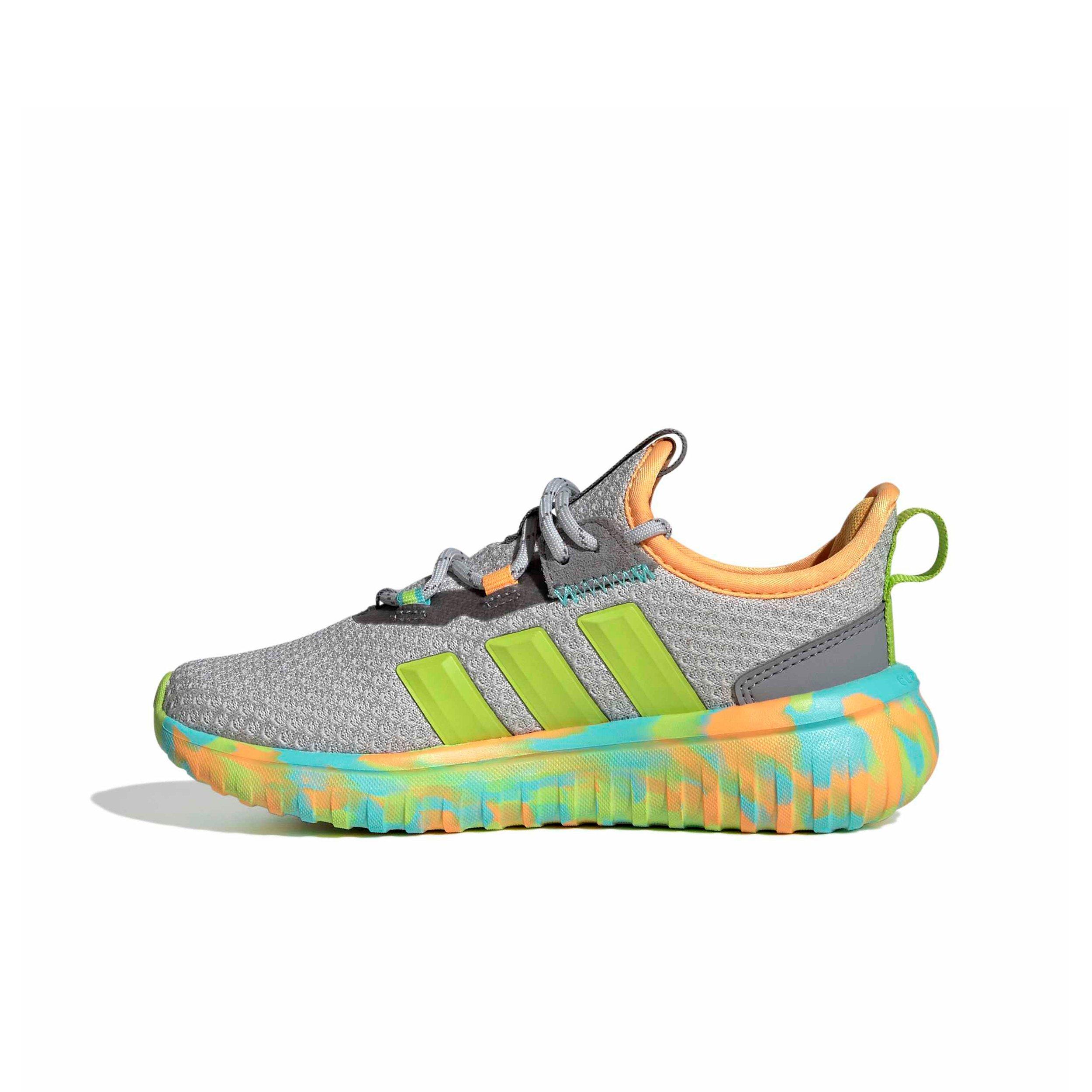 adidas Kaptir 4.0 "Grey Two/Solar Slime/Flash Aqua" Preschool Boys' Shoe - GREY/SLIME/AQUA Thumbnail View 2
