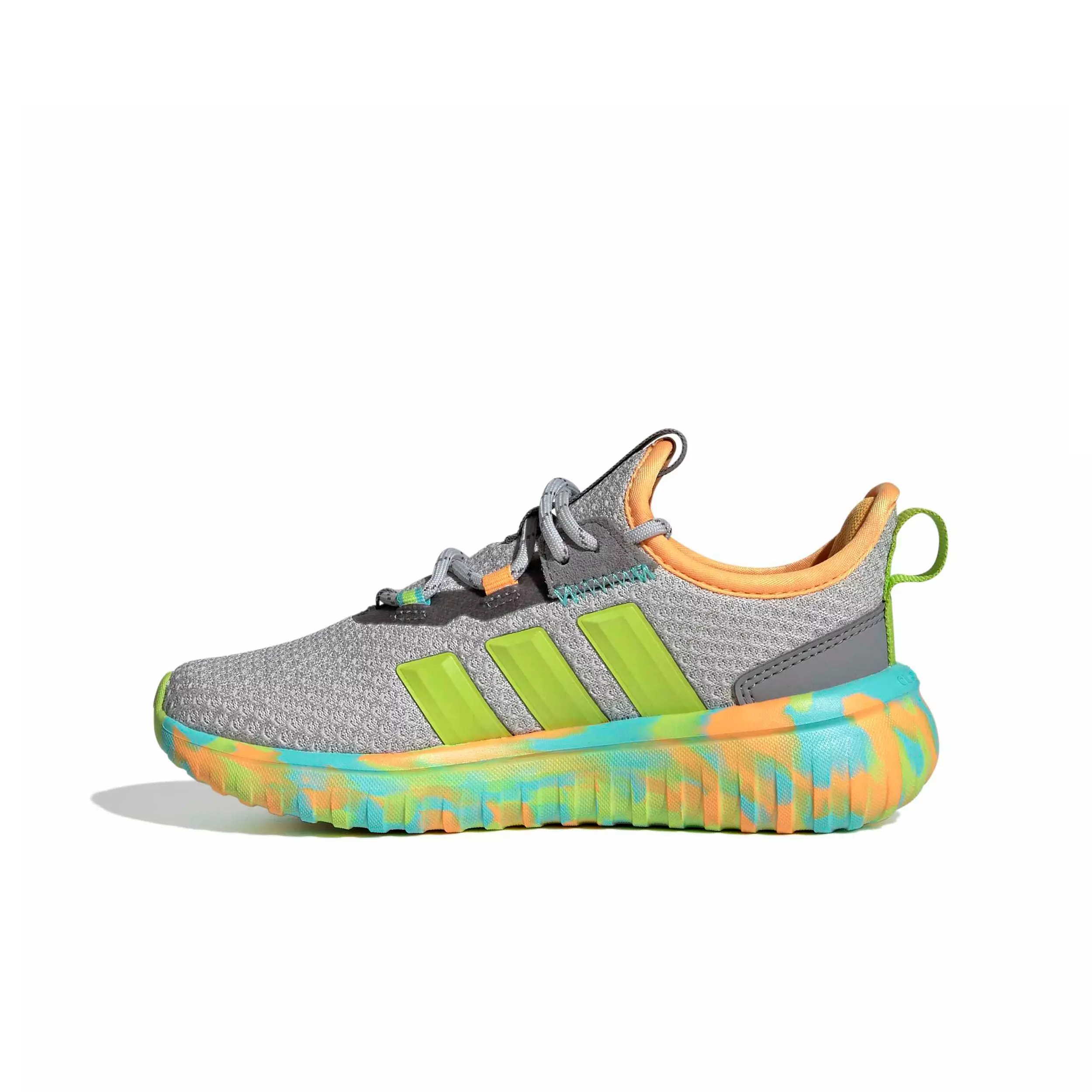 adidas Kaptir 4.0 "Grey Two/Solar Slime/Flash Aqua" Preschool Boys' Shoe - GREY/SLIME/AQUA