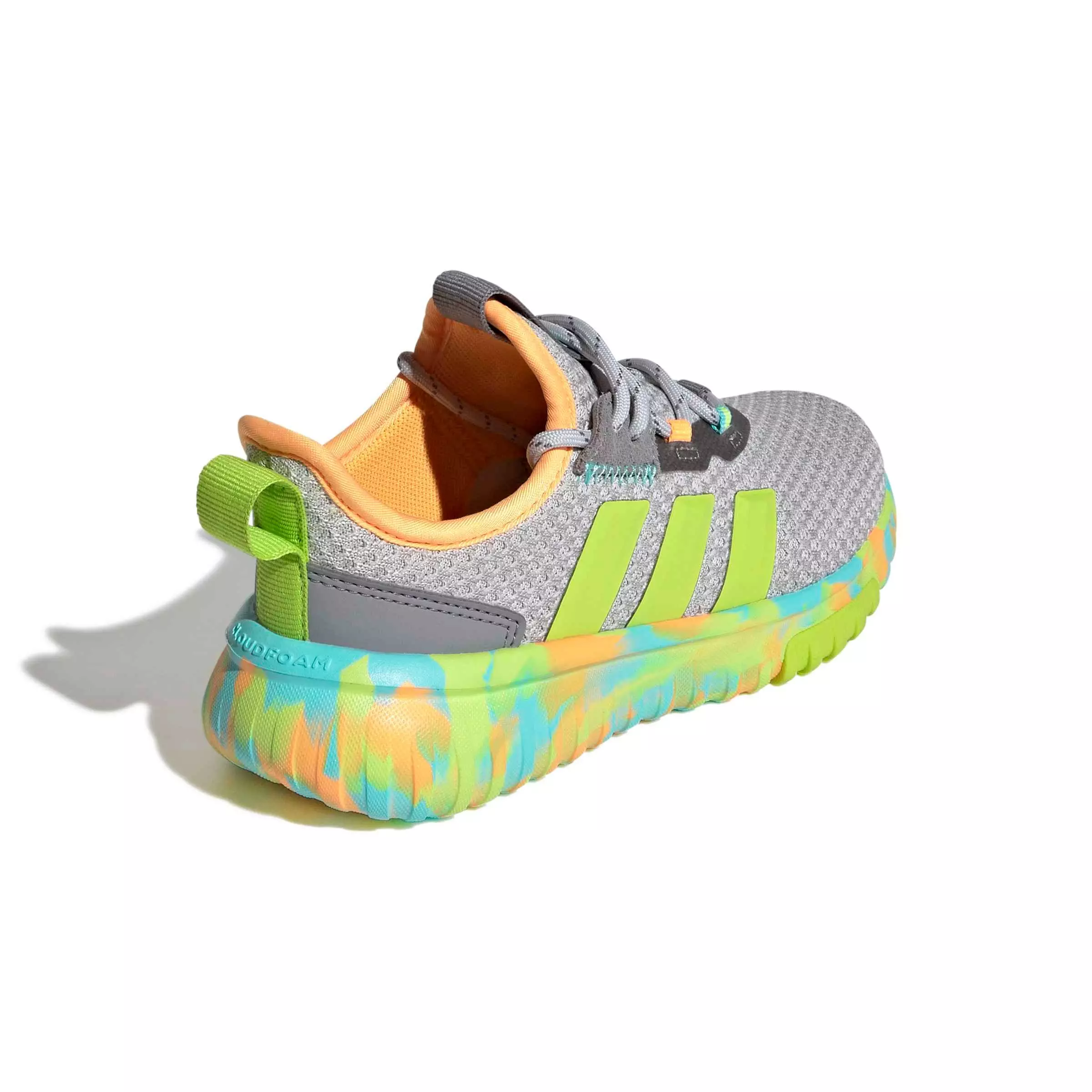 adidas Kaptir 4.0 "Grey Two/Solar Slime/Flash Aqua" Preschool Boys' Shoe - GREY/SLIME/AQUA